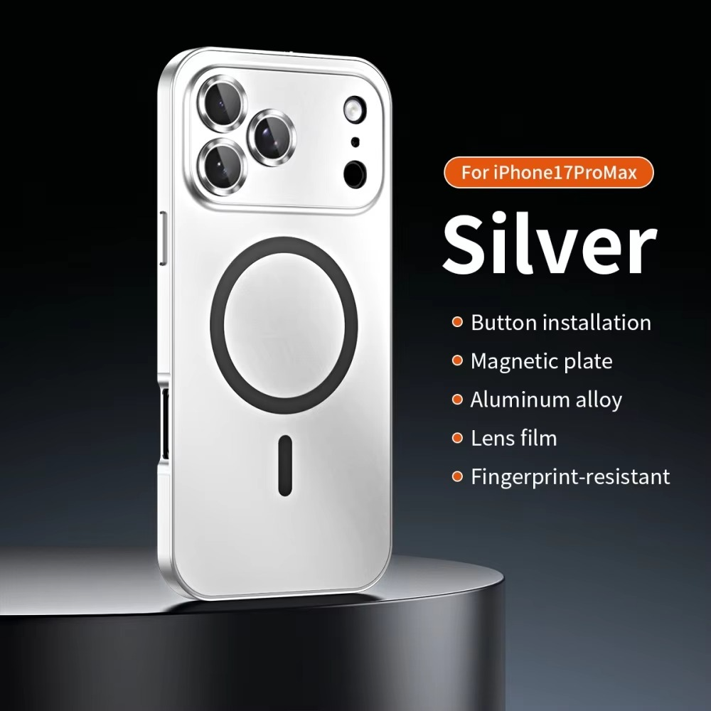 Premium iPhone Case MagSafe Compatible Aluminum Alloy Metal Frame Cover Shockproof Full Coverage Glass Lens Protection Matte Anti Glare Slim Design