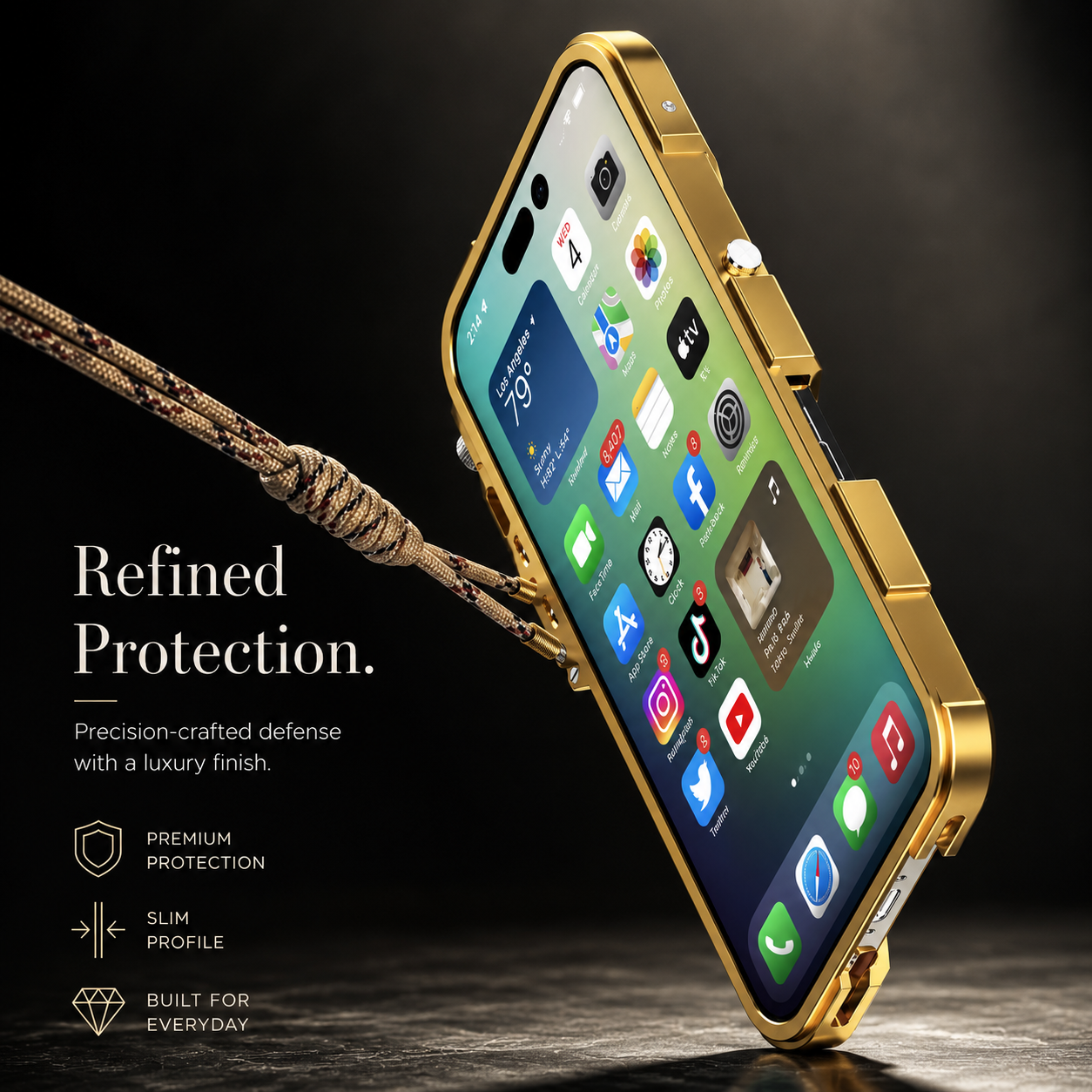 Premium iPhone Case MagSafe Compatible Aluminum Armor Bumper Protective Cover Heavy Duty Shockproof Anti Slip Heat Dissipation Slim Metal Frame Design