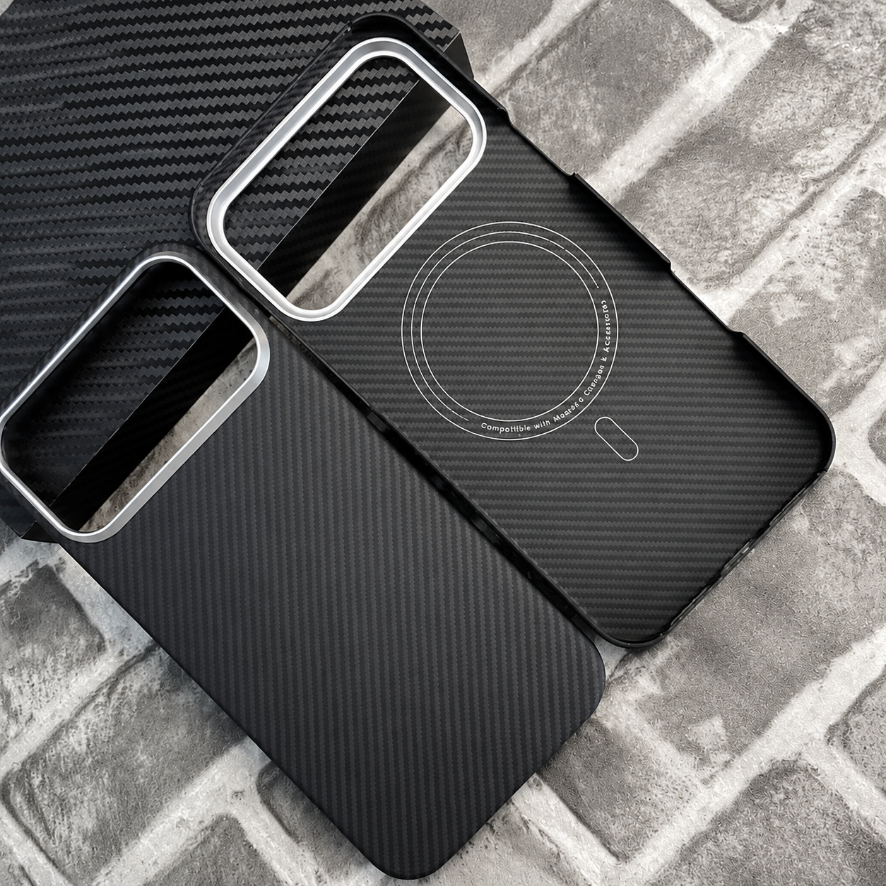 Premium iPhone Case MagSafe Compatible Aramid Carbon Fiber Protective Cover Ultra Thin Lightweight Shockproof Anti Scratch Full Coverage
