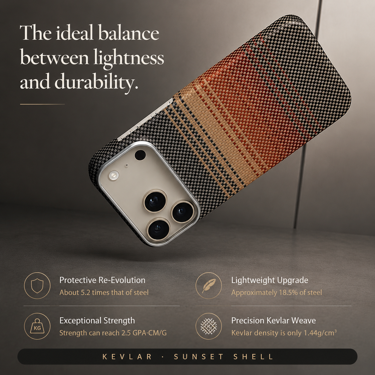 Premium iPhone Case MagSafe Compatible Aramid Carbon Fiber Protective Cover Ultra Thin Lightweight Shockproof Anti Scratch Full Coverage