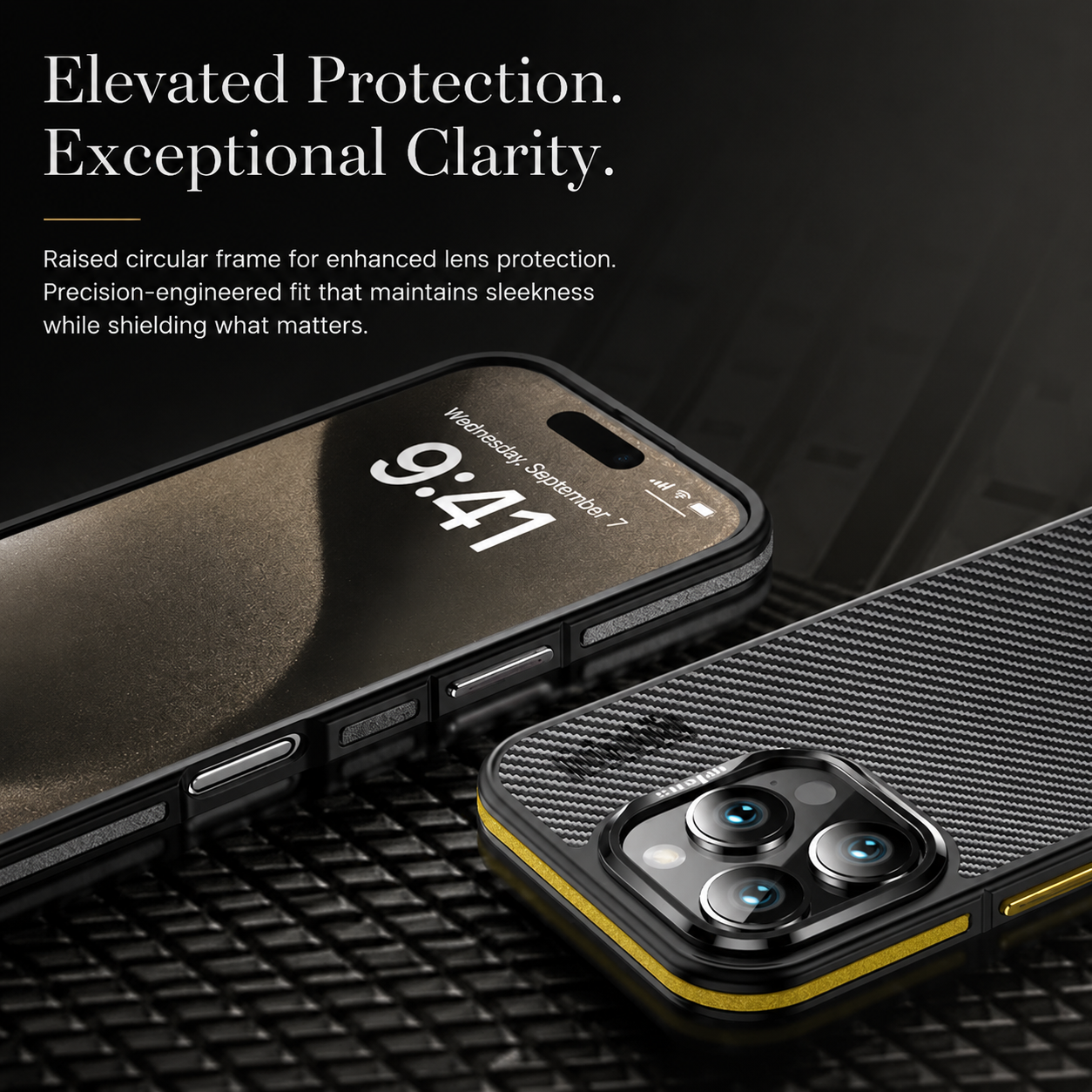 Premium iPhone Case MagSafe Compatible Aramid Fiber Kevlar 600D Ultra Thin Protective Cover Shockproof Wireless Charging Slim Lightweight Design