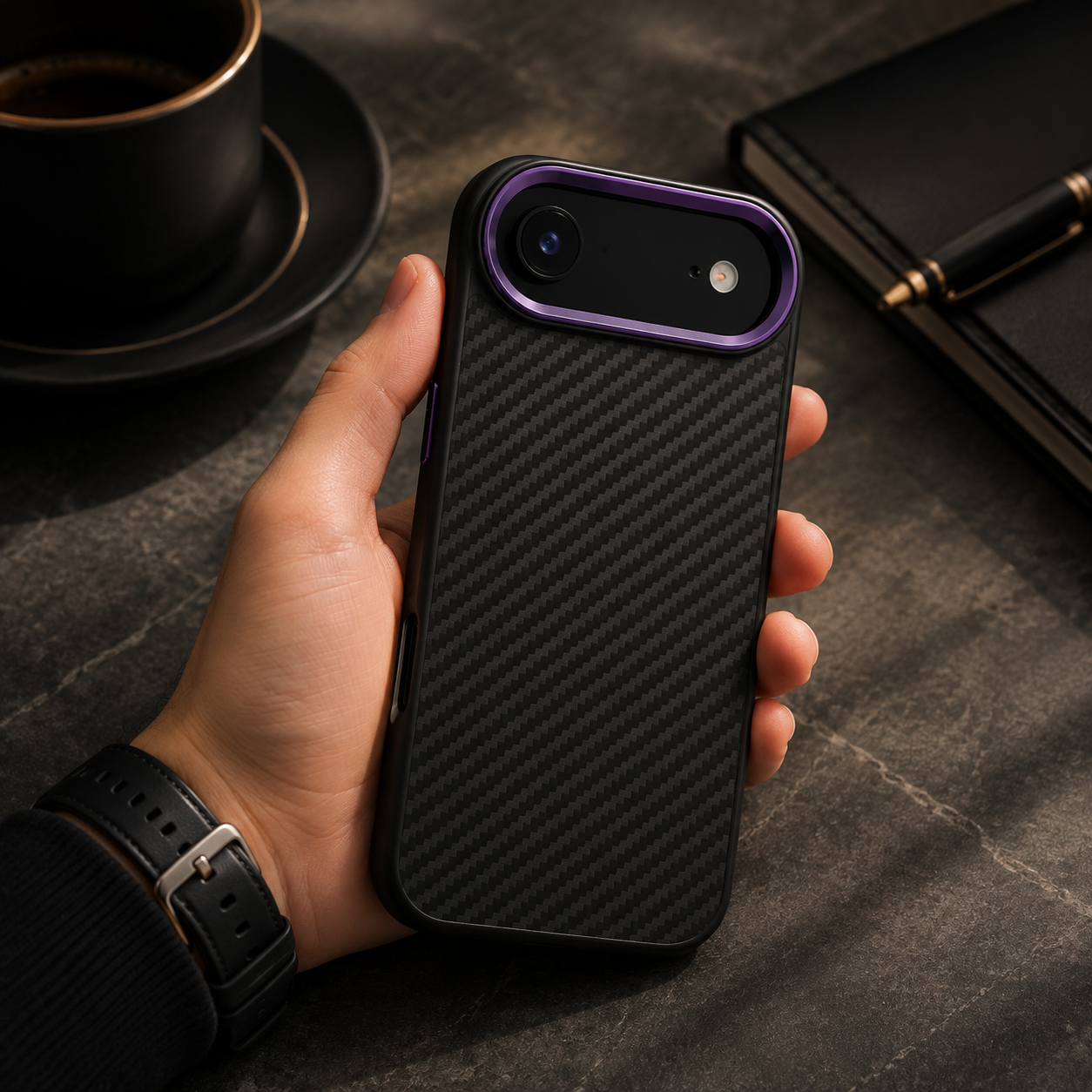 Premium iPhone Case MagSafe Compatible Aramid Fiber Protective Cover Ultra Thin Lightweight Shockproof Anti Scratch Full Coverage