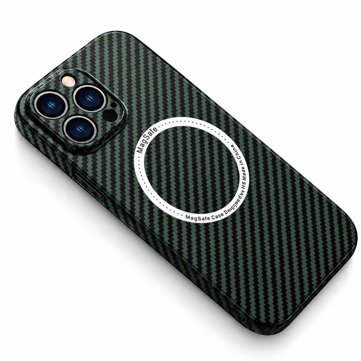 Premium iPhone Case MagSafe Compatible Carbon Fiber Magnetic Protective Cover Shockproof Slim Lightweight Camera Protection Anti Scratch Design