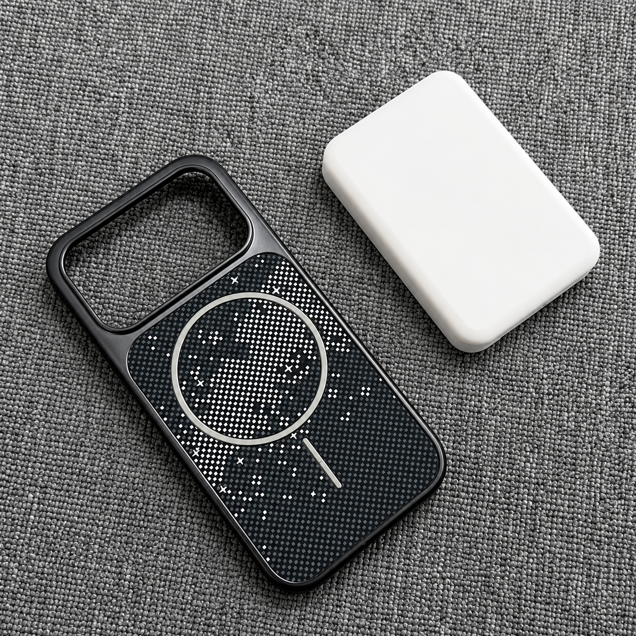 Premium iPhone Case MagSafe Compatible Carbon Fiber Protective Cover Shockproof Anti Scratch Electroplated Finish Lightweight Wireless Charging Slim Design
