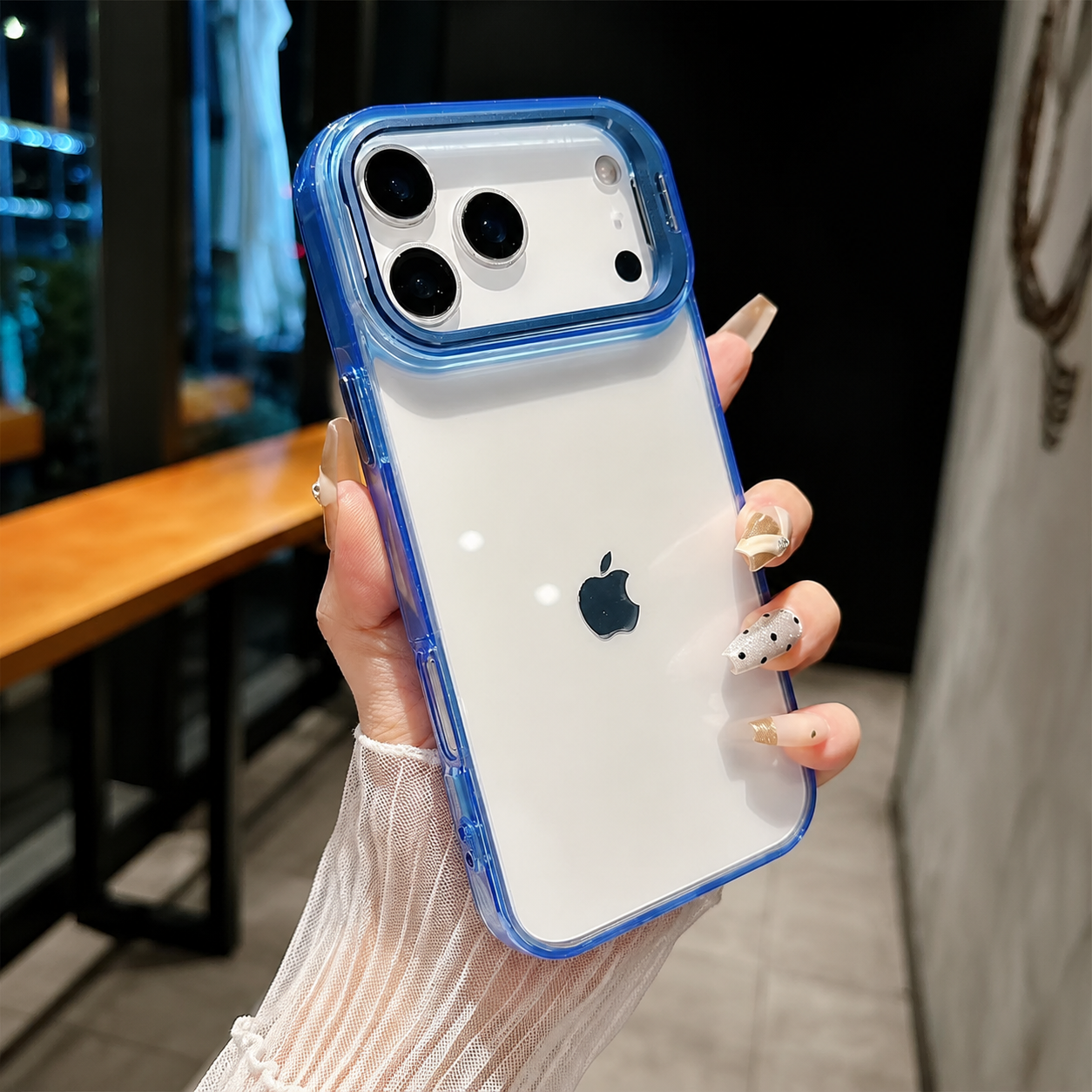 Premium iPhone Case MagSafe Compatible Crystal Clear PC Bumper with Camera Lens Stand Shockproof TPU Protective Cover Anti Scratch Slim Design