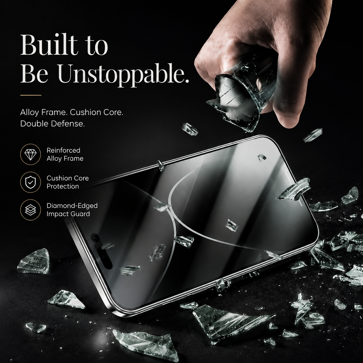 Premium iPhone Case MagSafe Compatible Double-Sided Tempered Glass Protective Cover Magnetic Metal Frame Full Body Shockproof Clear Protection Design