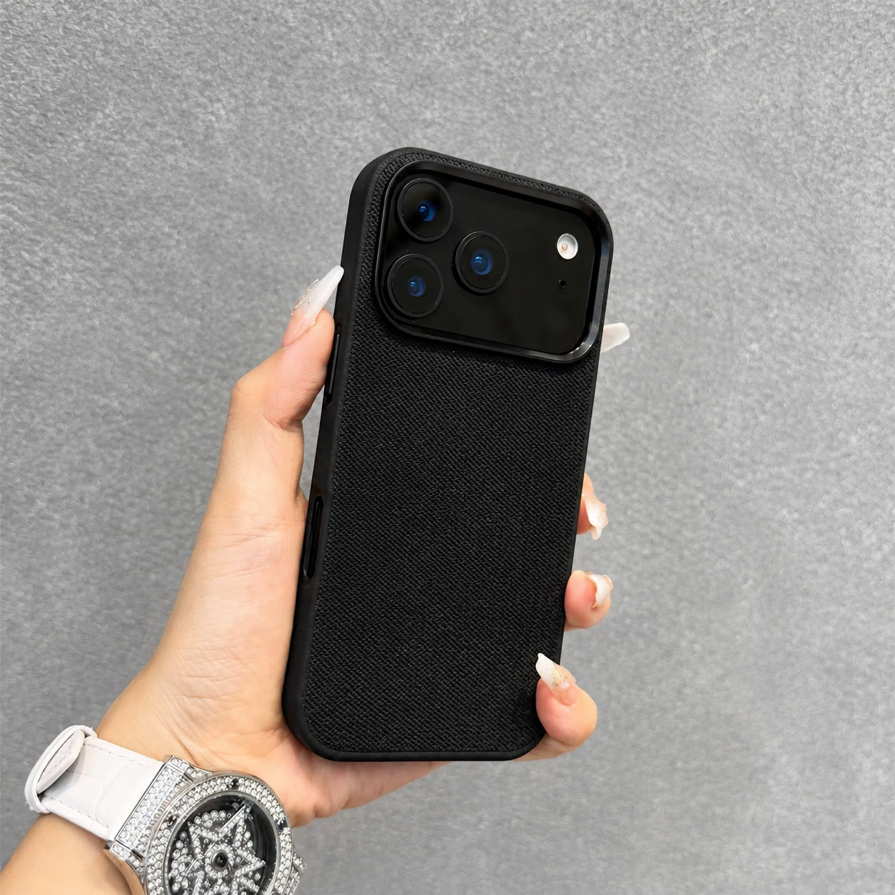 Premium iPhone Case MagSafe Compatible Fiber Leather Cover Invisible Magnetic Charging Matte Anti Fingerprint Shockproof Slim Non Slip Design
