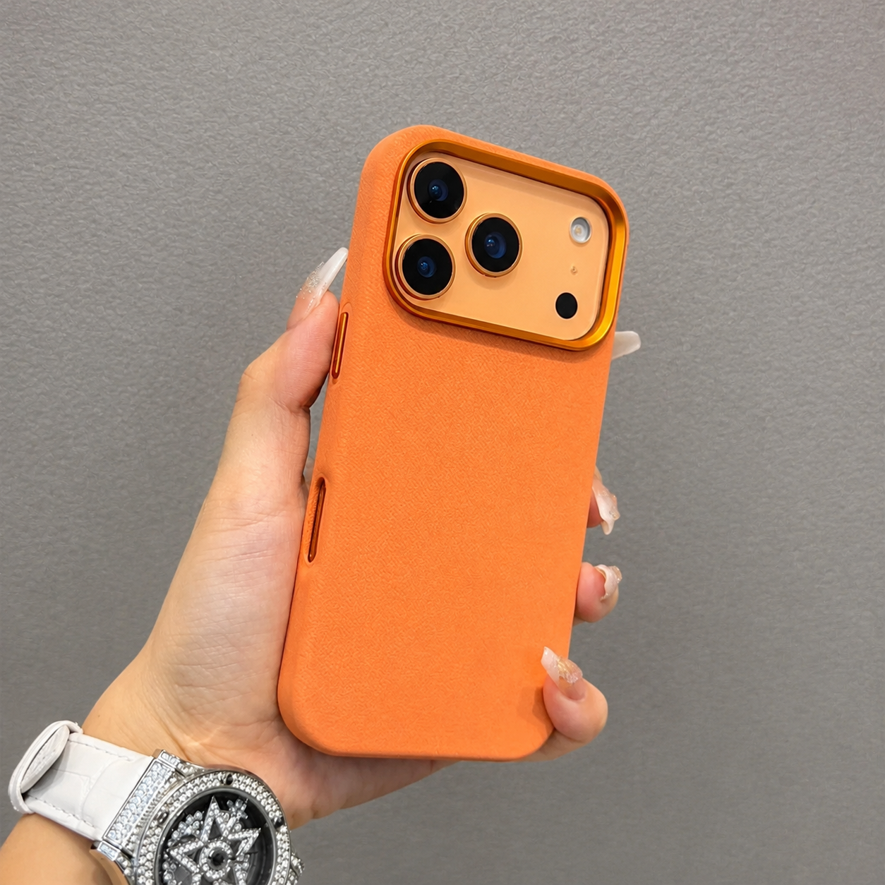 Premium iPhone Case MagSafe Compatible Fiber Leather Cover Invisible Magnetic Charging Matte Anti Fingerprint Shockproof Slim Non Slip Design
