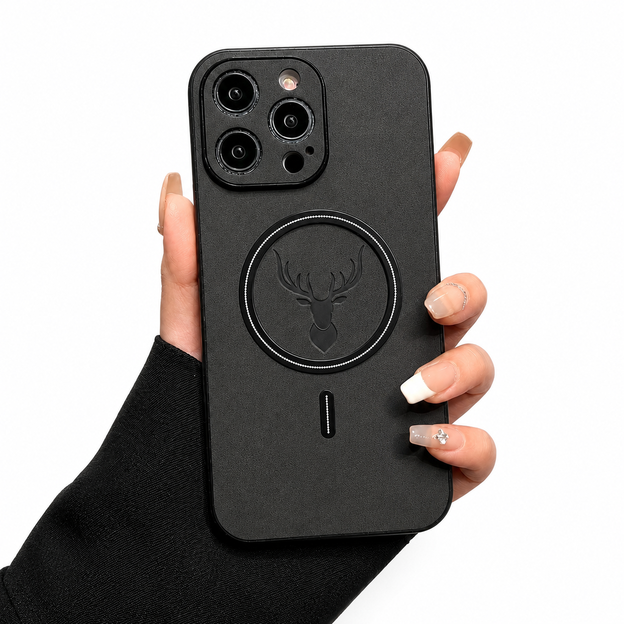 Premium iPhone Case MagSafe Compatible Genuine Deer Leather Protective Cover Shockproof Slim Anti Scratch Camera Protection Luxury Lightweight Design