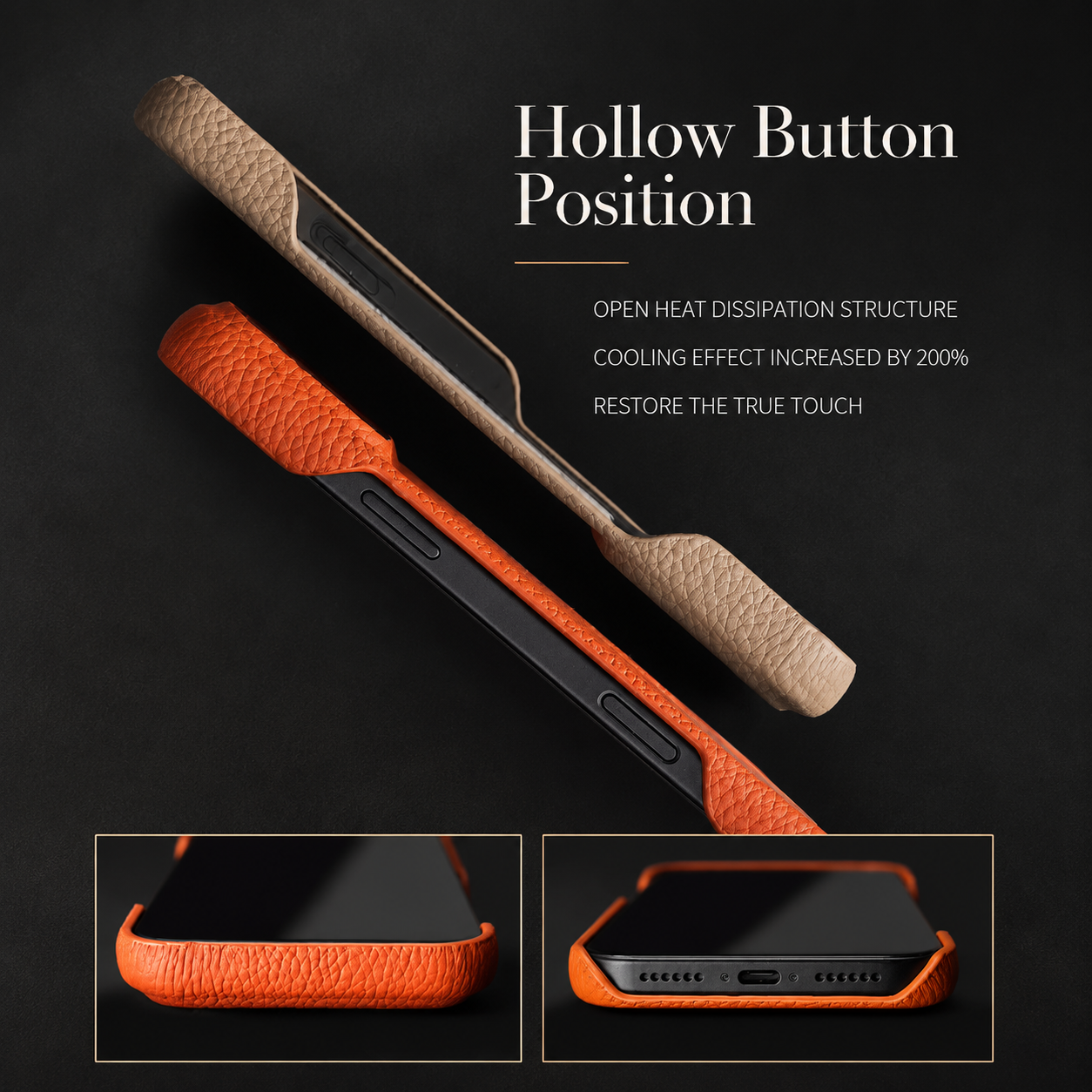 Premium iPhone Case MagSafe Compatible Genuine Leather Magnetic Protective Cover Luxury Cowhide Leather Slim Shockproof Full Coverage