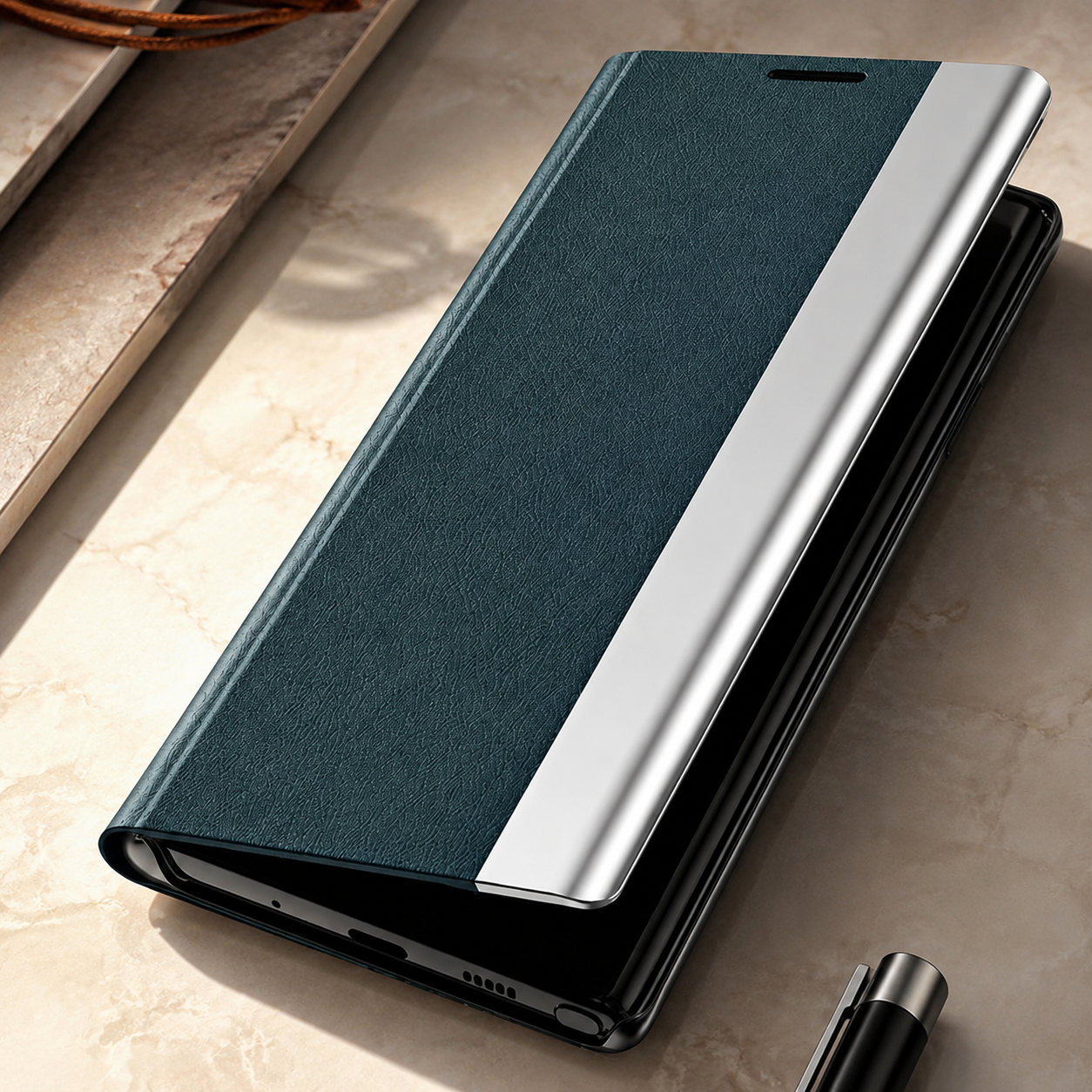 Premium iPhone Case MagSafe Compatible Leather Flip Wallet Cover Card Holder Stand Magnetic Shockproof Protective Case Screen Protection Slim Design