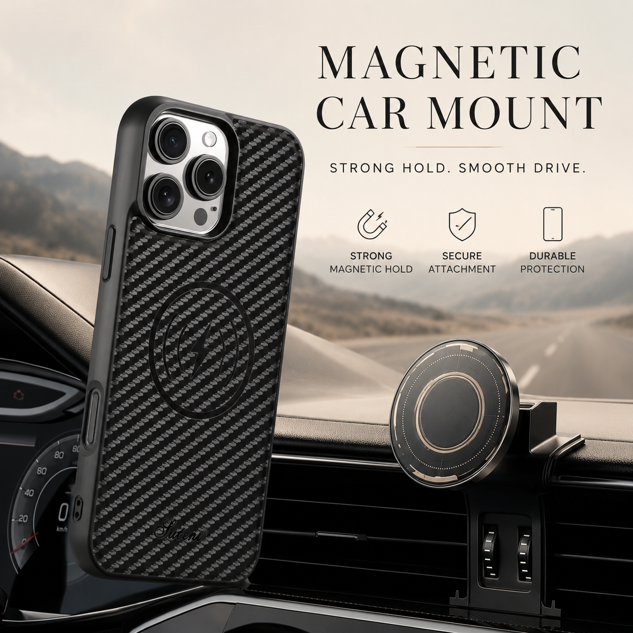 Premium iPhone Case MagSafe Compatible Leather Wallet Cover Card Holder Stand Shockproof Protective Design Magnetic Wireless Charging Slim Durable