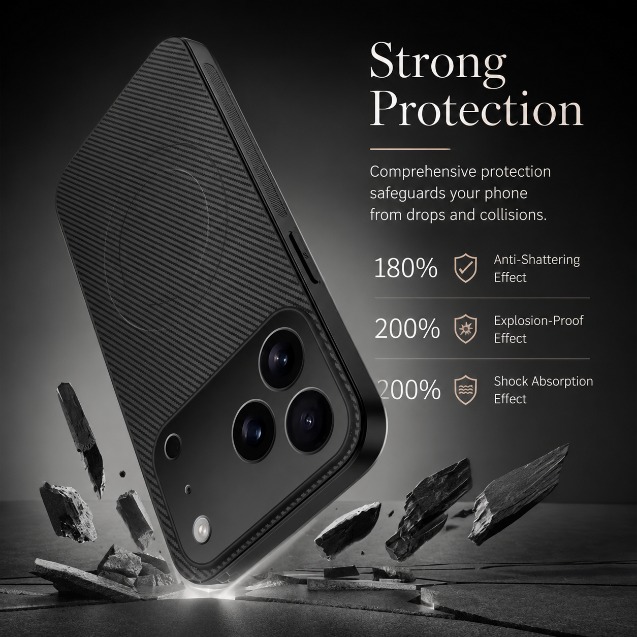 Premium iPhone Case MagSafe Compatible Luxury Carbon Fiber Leather Protective Cover Ultra Thin Magnetic Wireless Charging Shockproof Slim Full Coverage