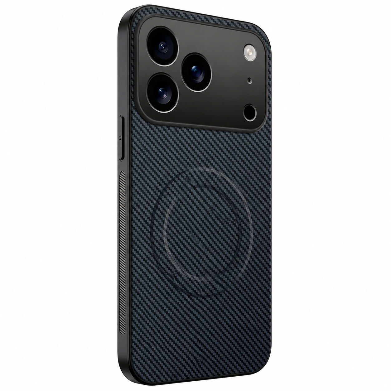 Premium iPhone Case MagSafe Compatible Luxury Carbon Fiber Leather Protective Cover Ultra Thin Magnetic Wireless Charging Shockproof Slim Full Coverage