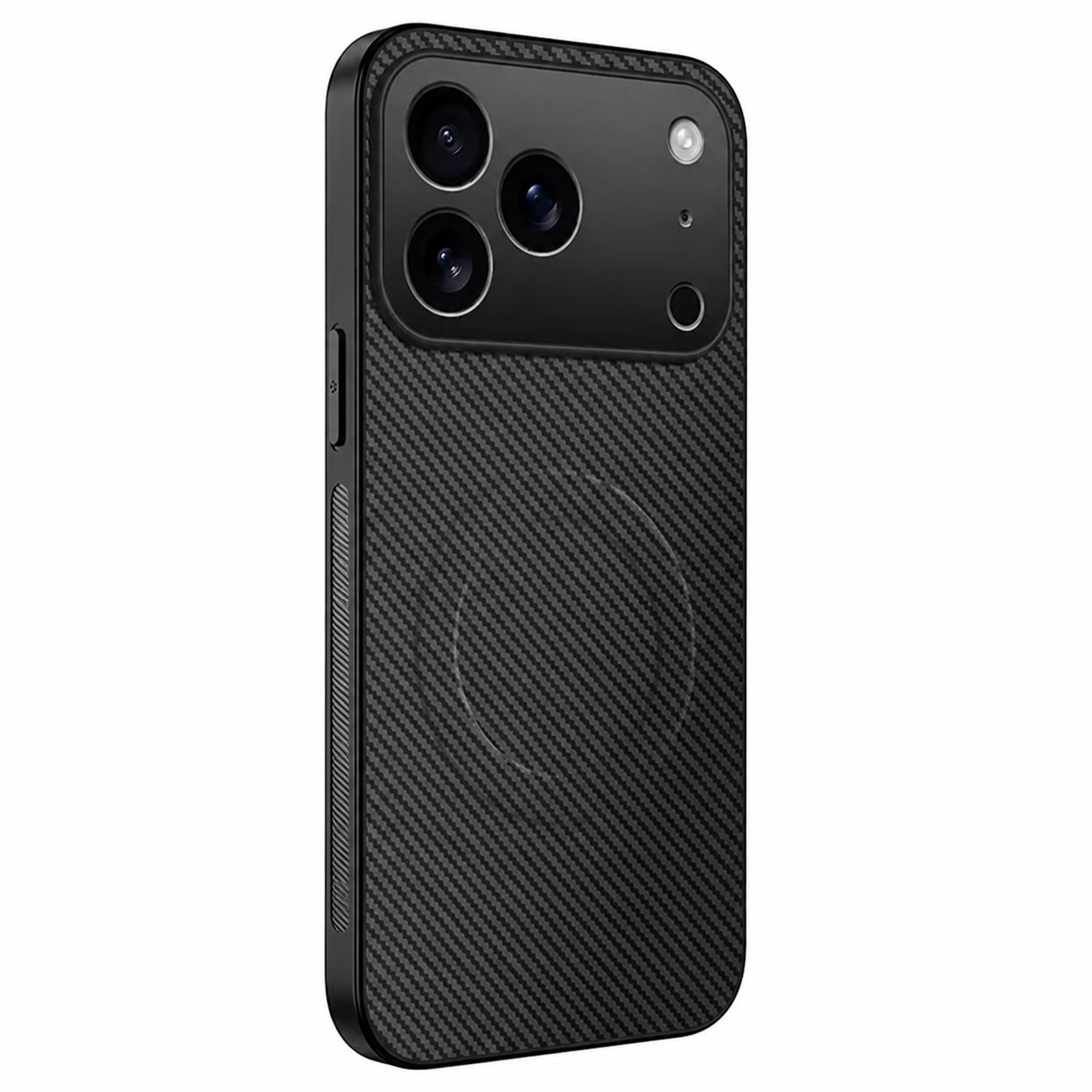 Premium iPhone Case MagSafe Compatible Luxury Carbon Fiber Leather Protective Cover Ultra Thin Magnetic Wireless Charging Shockproof Slim Full Coverage