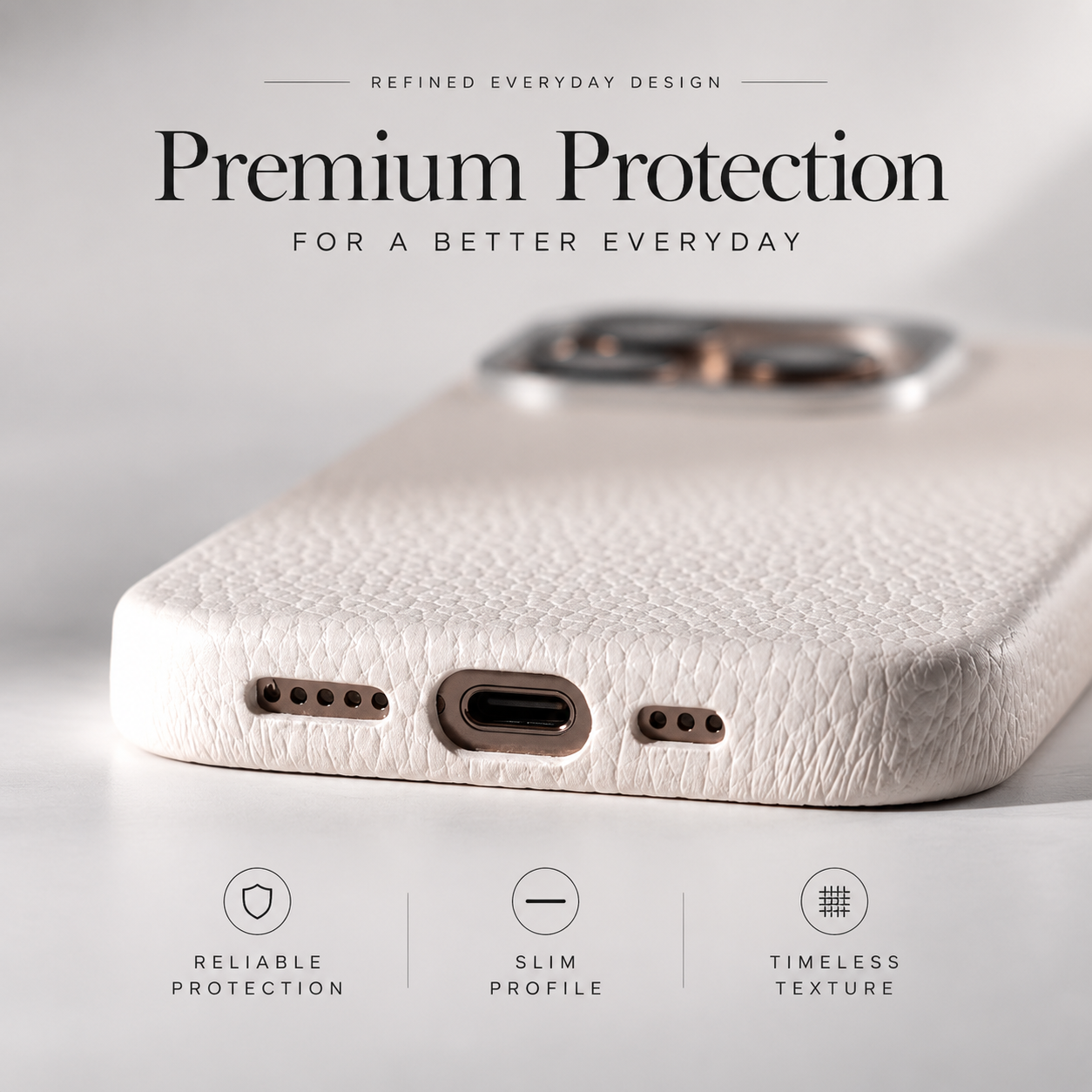 Premium iPhone Case MagSafe Compatible Luxury Lychee Leather Protective Cover Magnetic Shockproof Alloy Lens Protection Anti Scratch Full Coverage