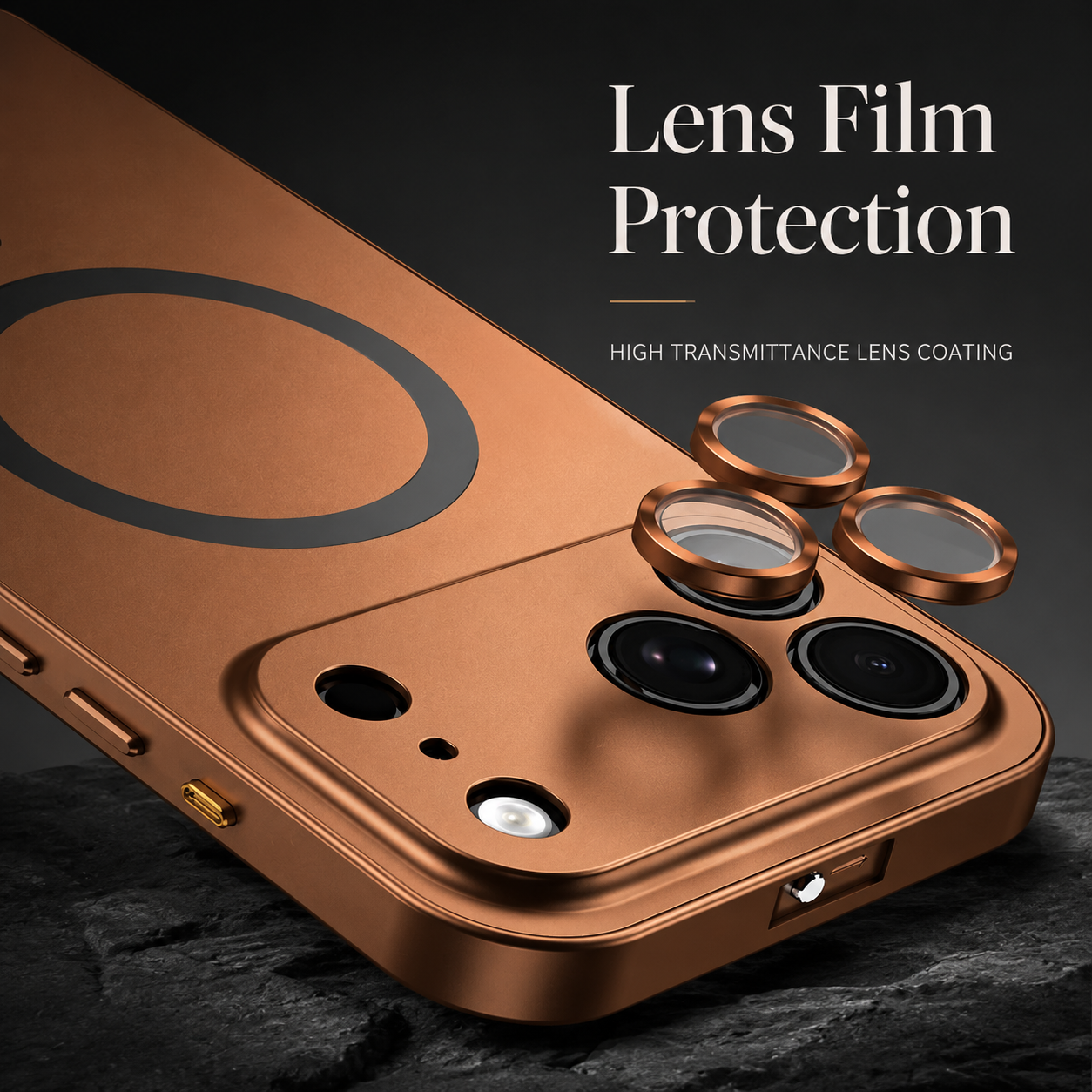 Premium iPhone Case MagSafe Compatible Magnetic Aluminum Frame Shockproof Cover PC Back Camera Lens Protection Ultra Thin Full Coverage