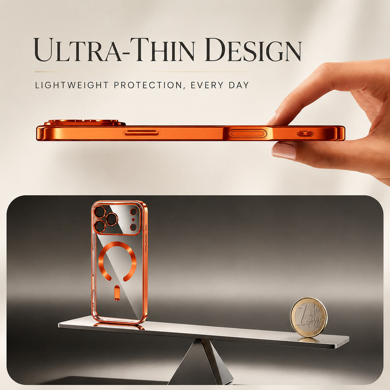 Premium iPhone Case MagSafe Compatible Magnetic Clear Protective Cover Shockproof Soft TPU Camera Lens Protection Slim Plated Full Coverage