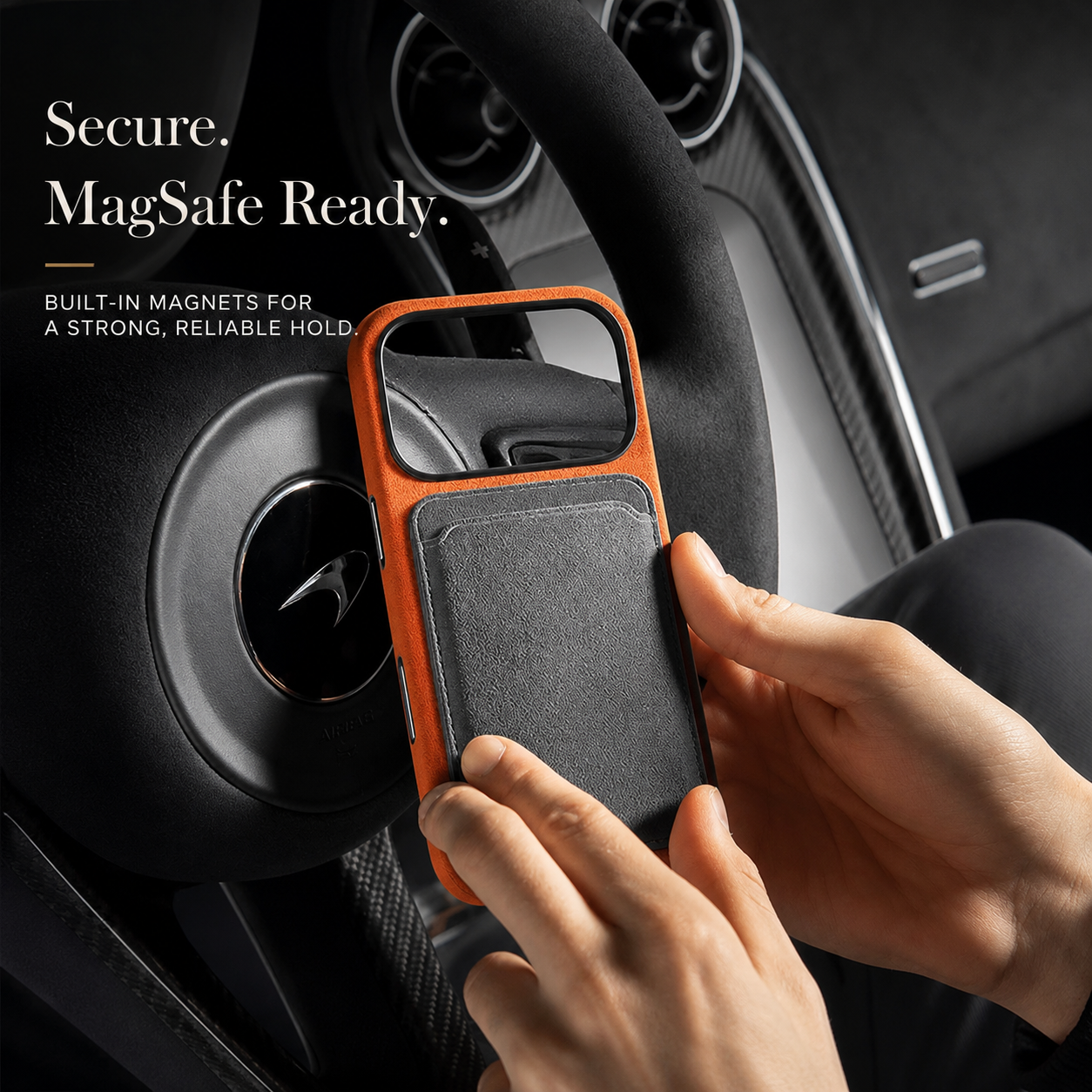 Premium iPhone Case MagSafe Compatible Magnetic Leather Protective Cover Camera Lens Protection Anti Fingerprint Washable Full Coverage Slim Design