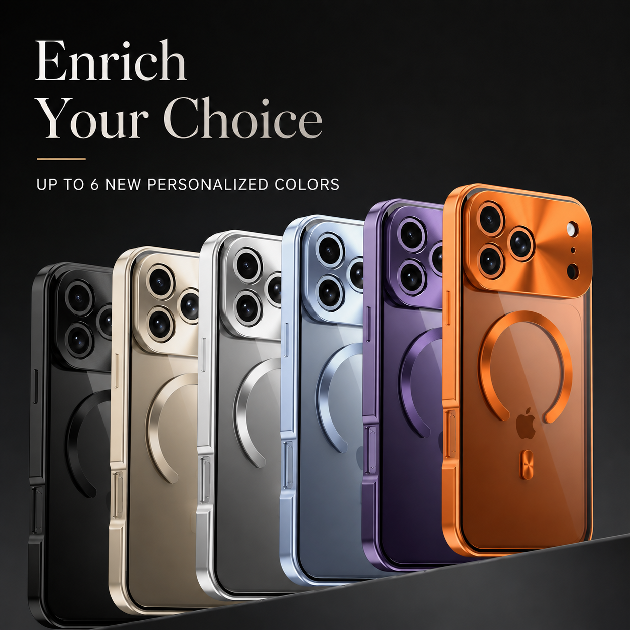 Premium iPhone Case MagSafe Compatible Magnetic Protective Cover Aluminum Frame Privacy Screen Protector Clear Back Shockproof Camera Lens Guard Design