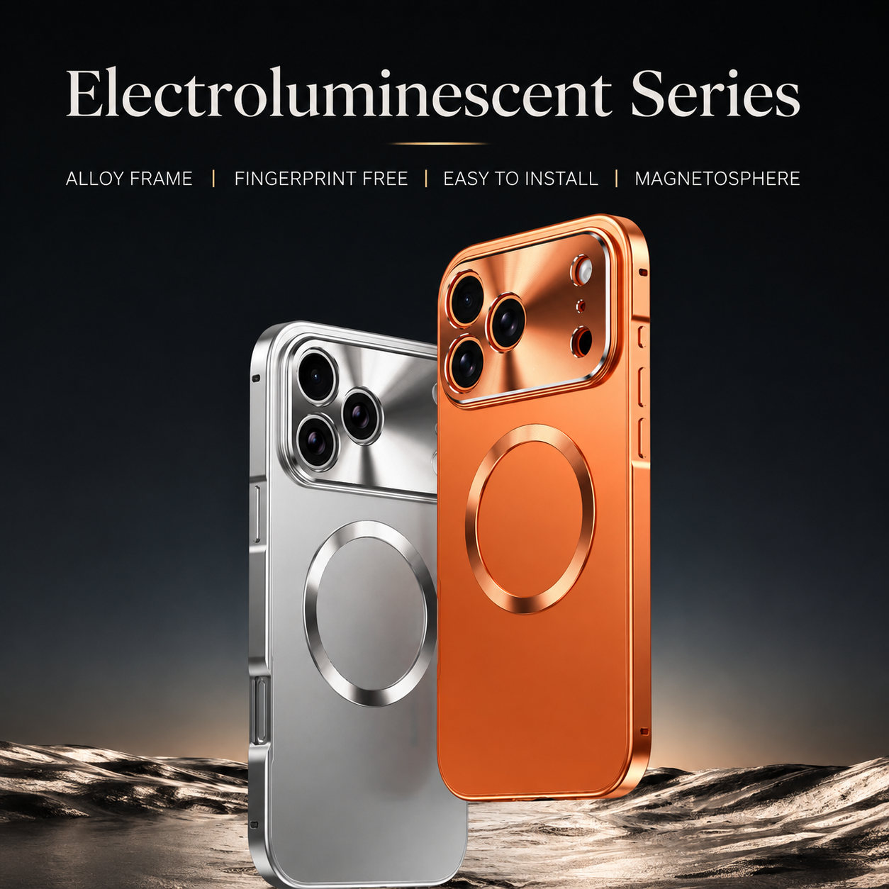 Premium iPhone Case MagSafe Compatible Magnetic Shockproof Protective Cover Camera Lens Protection Ultra Thin Aluminum Frame Frosted Matte Back Full Coverage