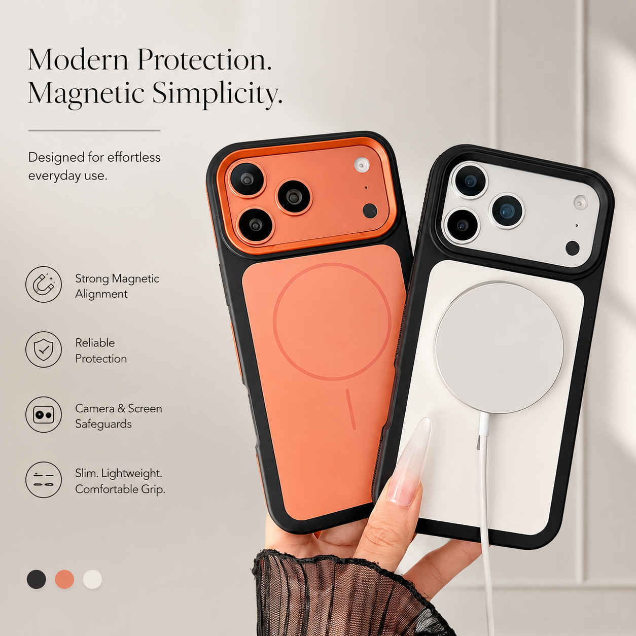 Premium iPhone Case MagSafe Compatible Matte Frosted Armor Cover Magnetic PC TPU Shockproof Protective Case Anti Scratch Slim Full Coverage