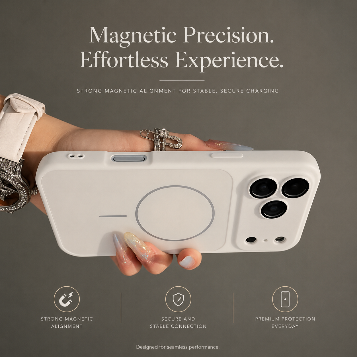 Premium iPhone Case MagSafe Compatible Matte Protective Cover Shockproof Glass Camera Lens Guard Anti Fingerprint Camera Control Full Coverage