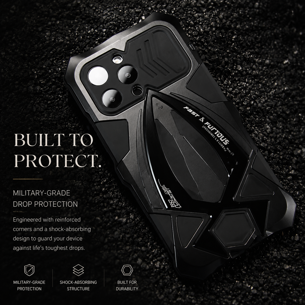 Premium iPhone Case MagSafe Compatible Metal Armor Shell Shockproof Protective Cover Camera Lens Screen Protection Ultra Thin Magnetic Full Body Design