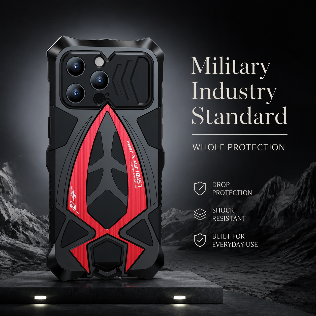 Premium iPhone Case MagSafe Compatible Metal Armor Shell Shockproof Protective Cover Camera Lens Screen Protection Ultra Thin Magnetic Full Body Design
