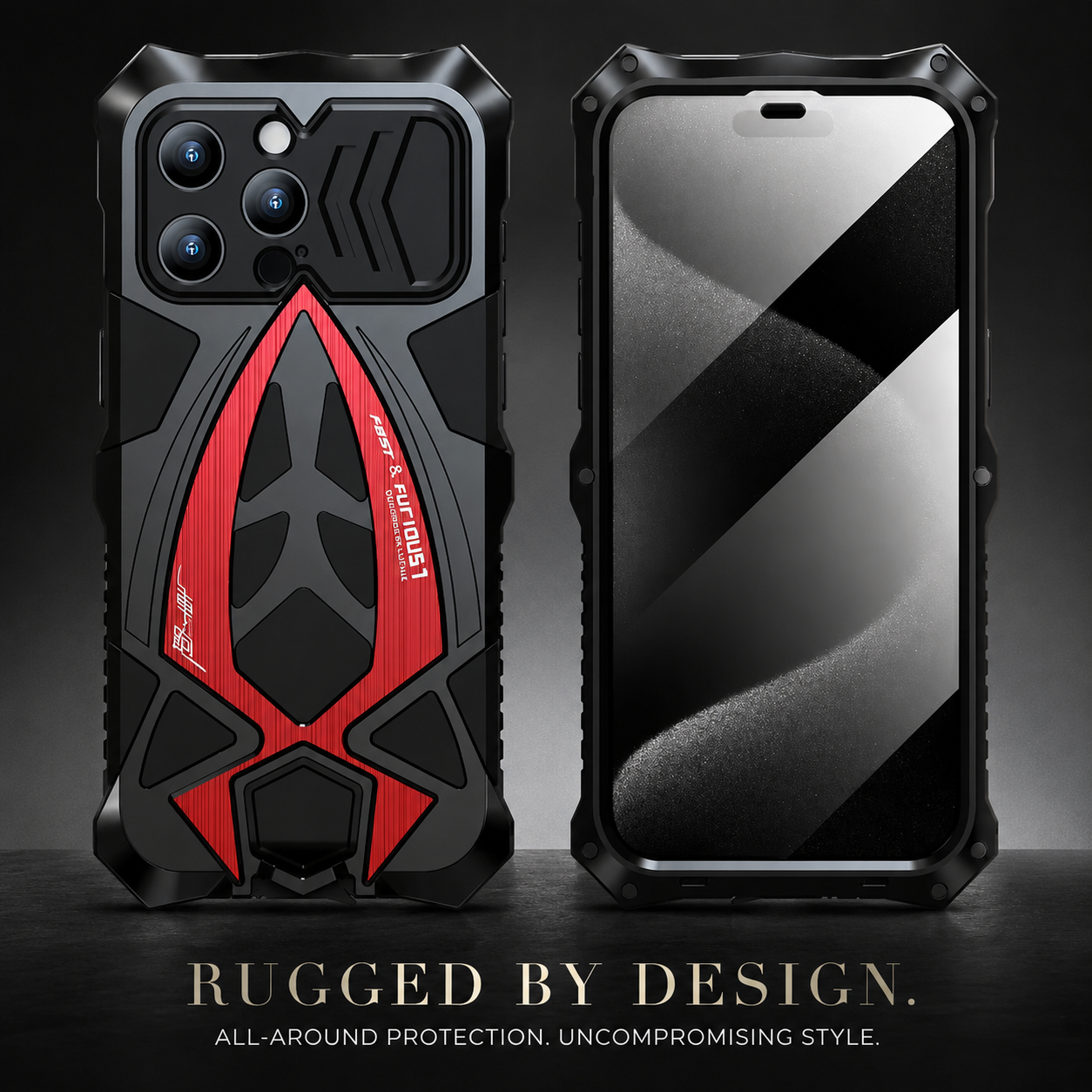 Premium iPhone Case MagSafe Compatible Metal Armor Shell Shockproof Protective Cover Camera Lens Screen Protection Ultra Thin Magnetic Full Body Design