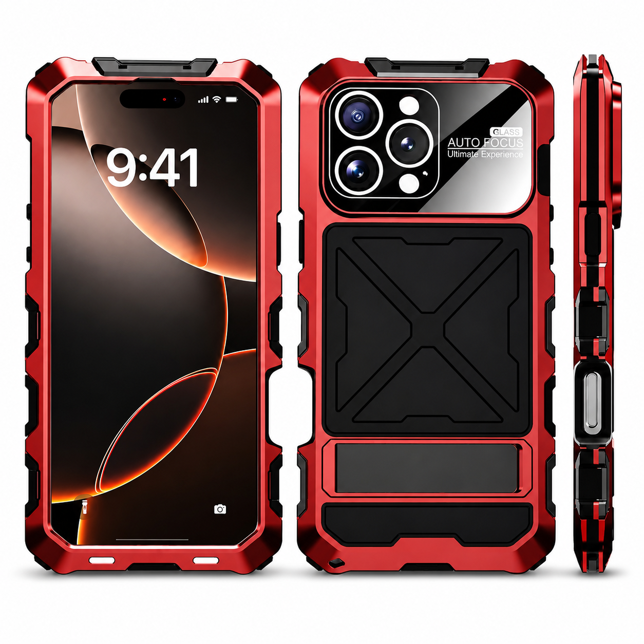 Premium iPhone Case MagSafe Compatible Metal Bumper Protective Cover Shockproof Rugged Anti Slip Lightweight Edge Protection Durable Frame Design