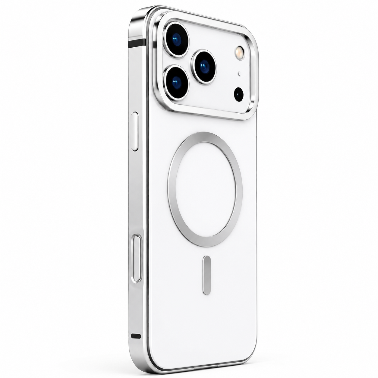 Premium iPhone Case MagSafe Compatible Orange Aluminum Alloy Cover Magnetic Glass Camera Protection Shockproof Matte Anti Scratch Lightweight Design