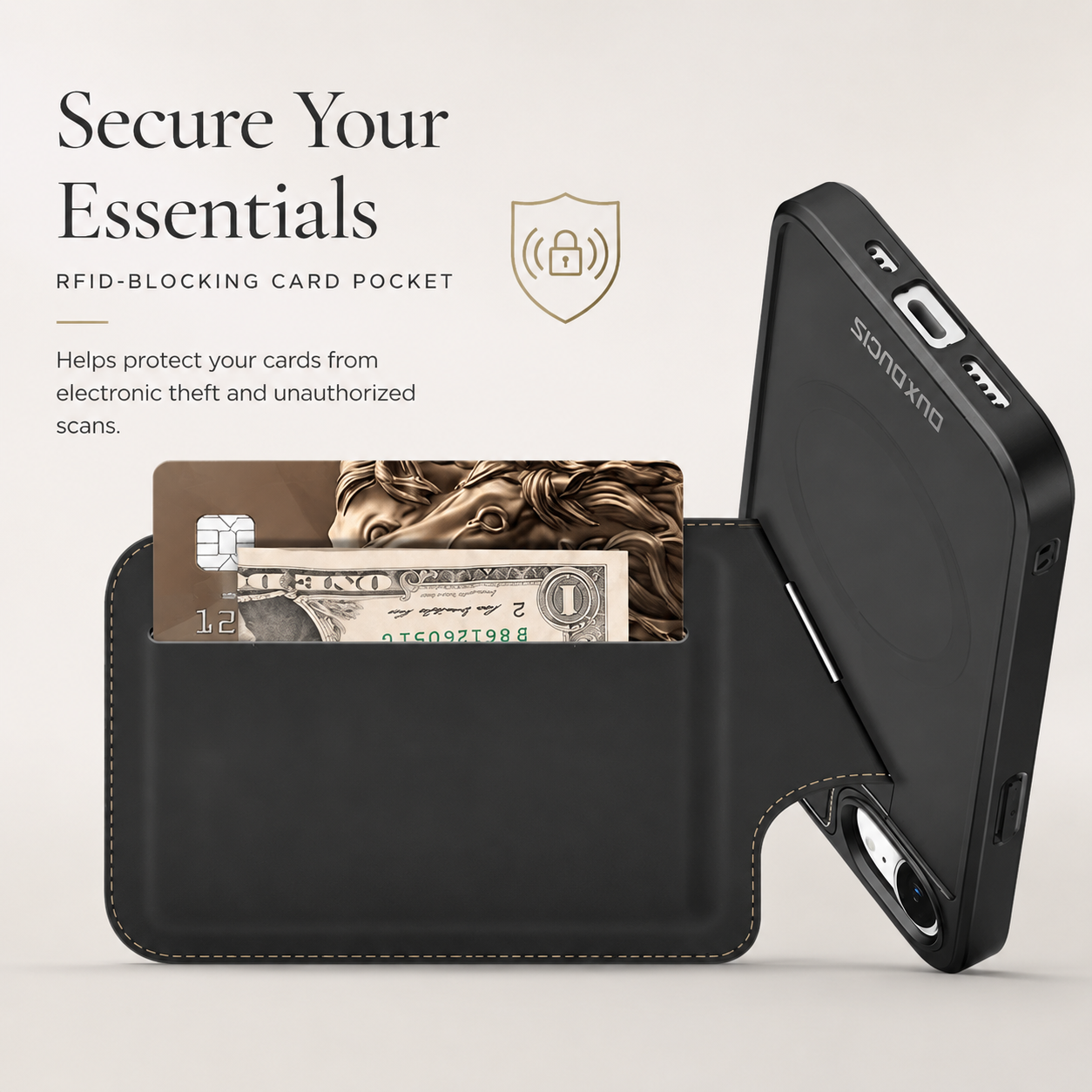 Premium iPhone Case MagSafe Compatible PU Leather Wallet Cover Magnetic Closure Card Holder Shockproof Protective Case Ultra Thin Full Protection Design