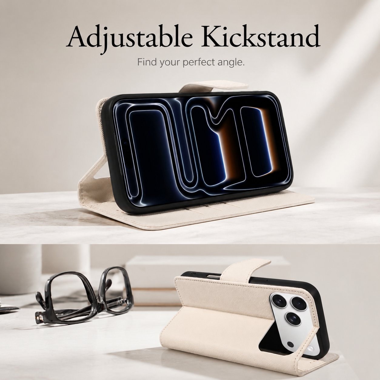 Premium iPhone Case MagSafe Compatible PU Leather Wallet Cover Magnetic Shockproof Protective Case Card Holder Anti Scratch Full Coverage Slim Design