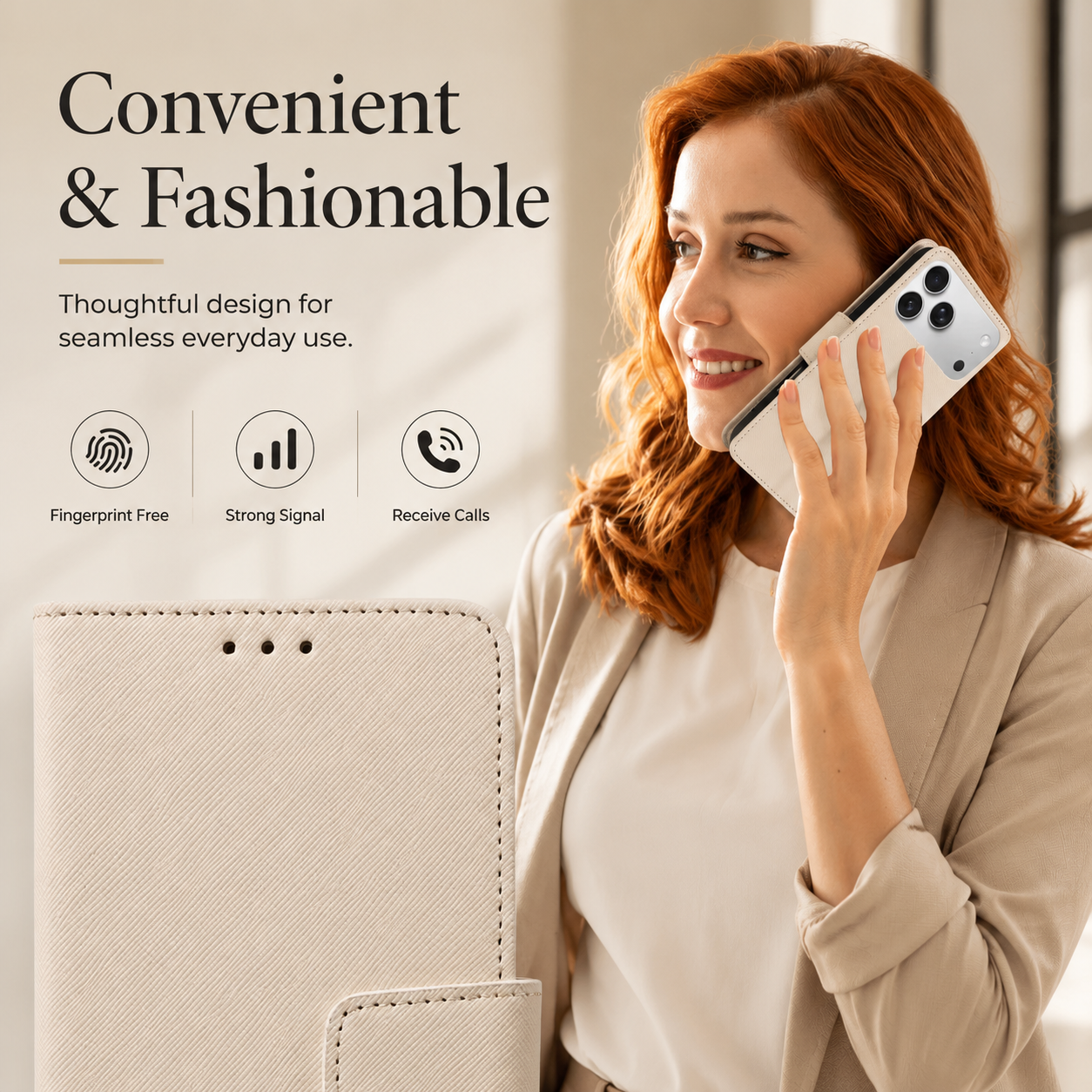 Premium iPhone Case MagSafe Compatible PU Leather Wallet Cover Magnetic Shockproof Protective Case Card Holder Anti Scratch Full Coverage Slim Design