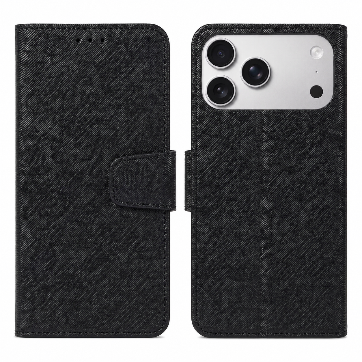 Premium iPhone Case MagSafe Compatible PU Leather Wallet Cover Magnetic Shockproof Protective Case Card Holder Anti Scratch Full Coverage Slim Design