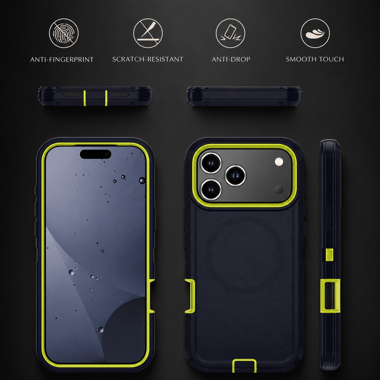 Premium iPhone Case MagSafe Compatible Protective Cover Camera Lens Protection Shockproof Anti Scratch Anti Fingerprint Rugged Armor PC TPU Anti Slip Full Coverage