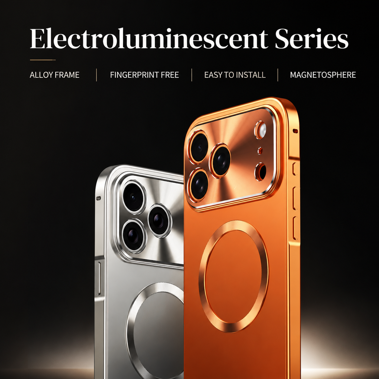 Premium iPhone Case MagSafe Compatible Protective Cover Camera Lens Protection Shockproof Anti Scratch Ultra Thin Aluminum Magnetic Frame Frosted Hard Back Full Coverage