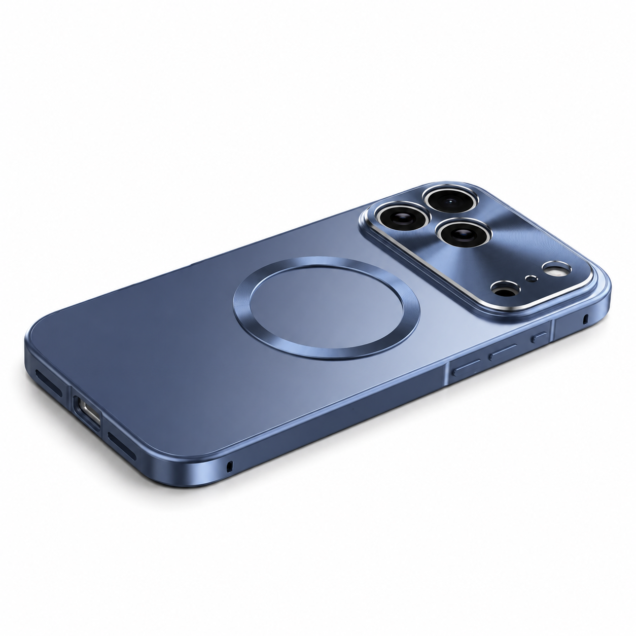Premium iPhone Case MagSafe Compatible Protective Cover Camera Lens Protection Shockproof Anti Scratch Ultra Thin Aluminum Magnetic Frame Frosted Hard Back Full Coverage