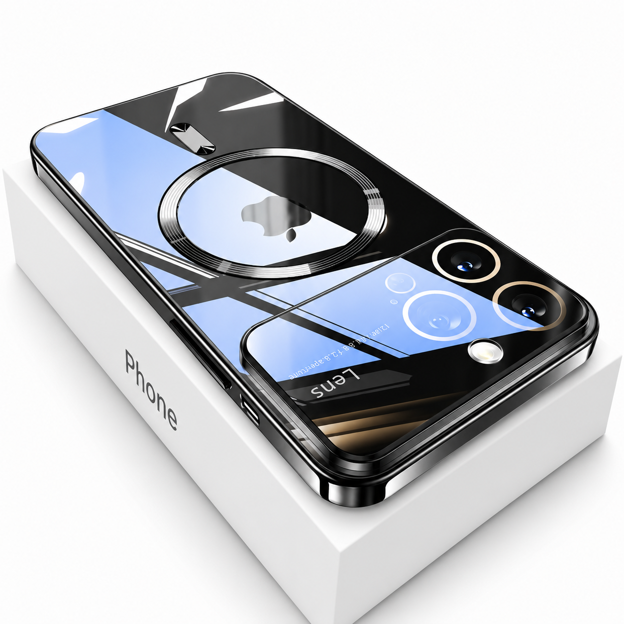 Premium iPhone Case MagSafe Compatible Protective Cover Camera Lens Protection Shockproof Clear TPU Plating Magnetic Wireless Charging Anti Scratch Slim Fit