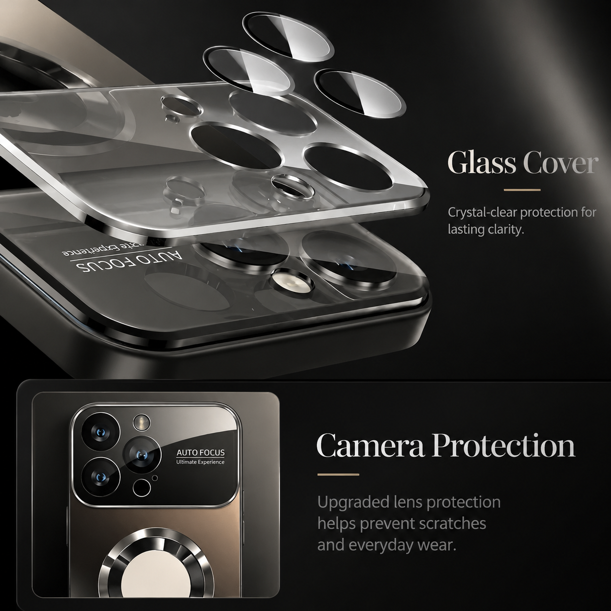 Premium iPhone Case MagSafe Compatible Protective Cover Camera Lens Protection Shockproof Glass Back Magnetic Wireless Charging Anti Fingerprint Slim Full Coverage