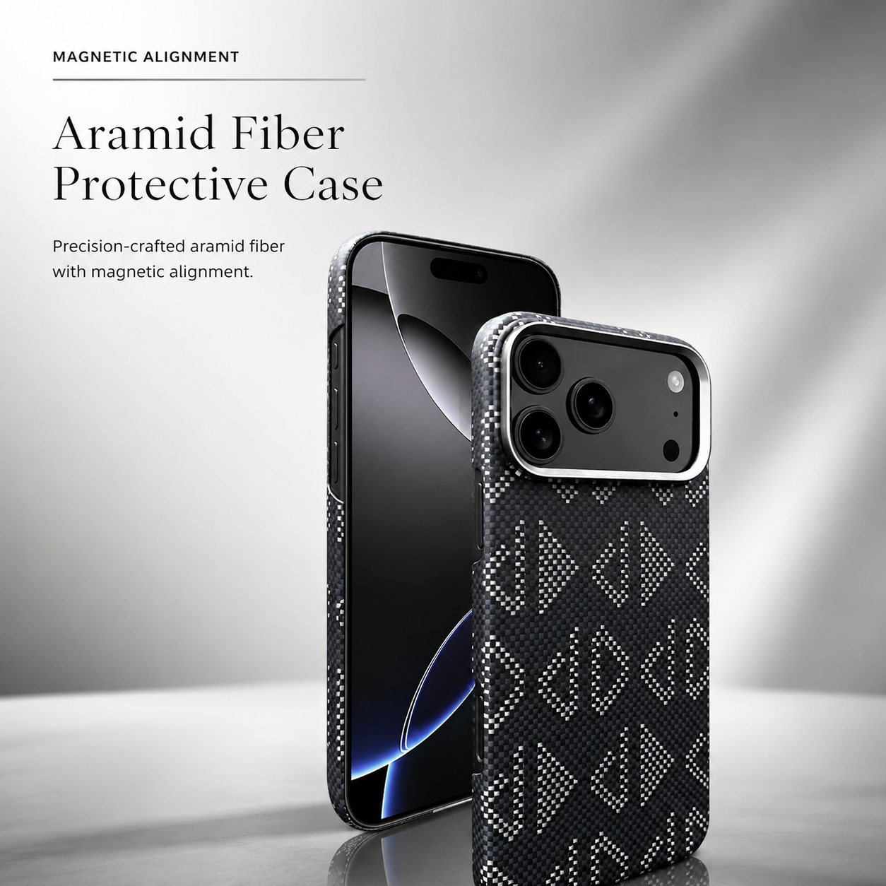 Premium iPhone Case MagSafe Compatible Real Aramid Kevlar Carbon Fiber Ultra Slim Protective Cover Shockproof Matte Anti Glare Magnetic Charging Slim Design