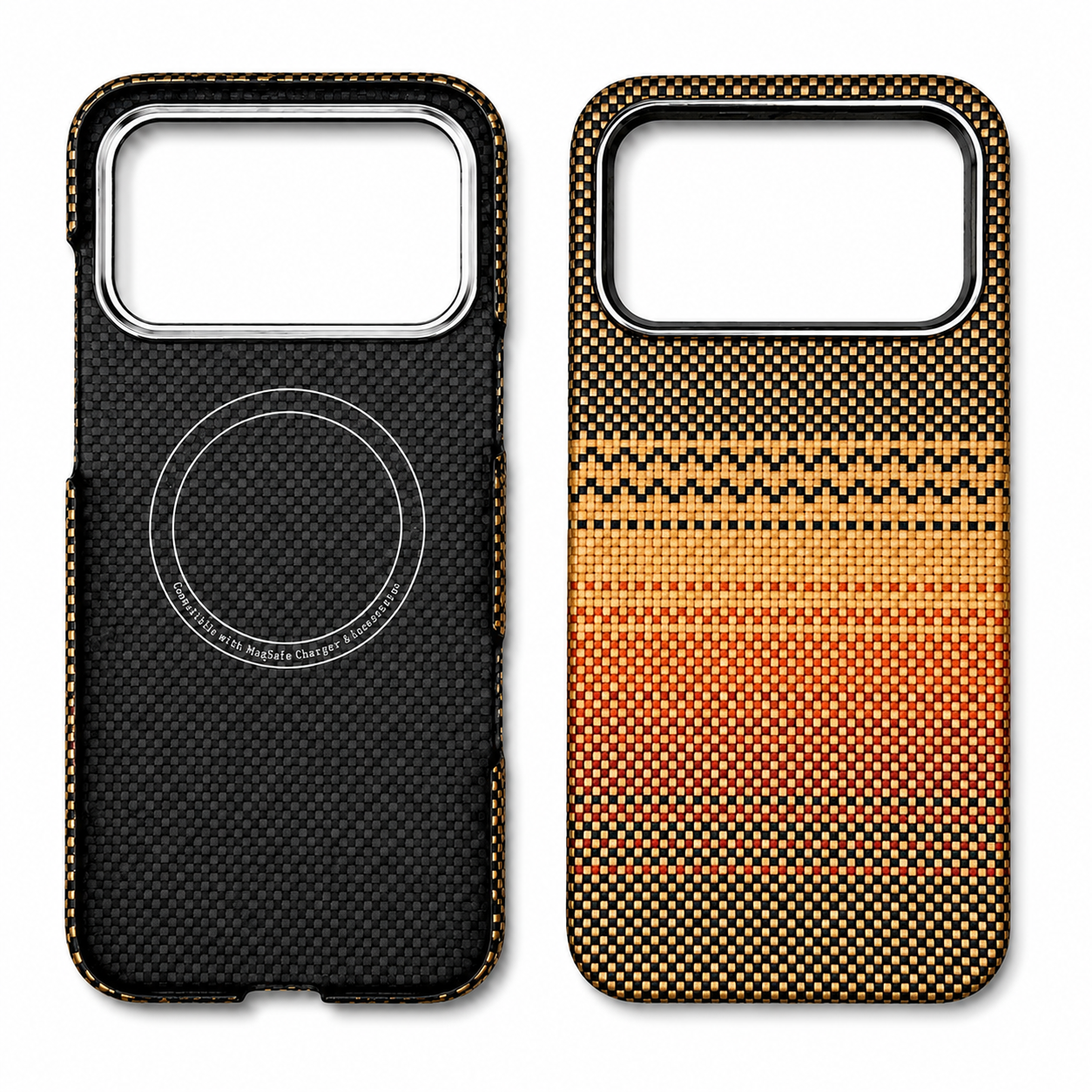 Premium iPhone Case MagSafe Compatible Real Carbon Fiber Aramid Kevlar Protective Cover Ultra Thin Shockproof Matte Anti Fingerprint Full Coverage Design