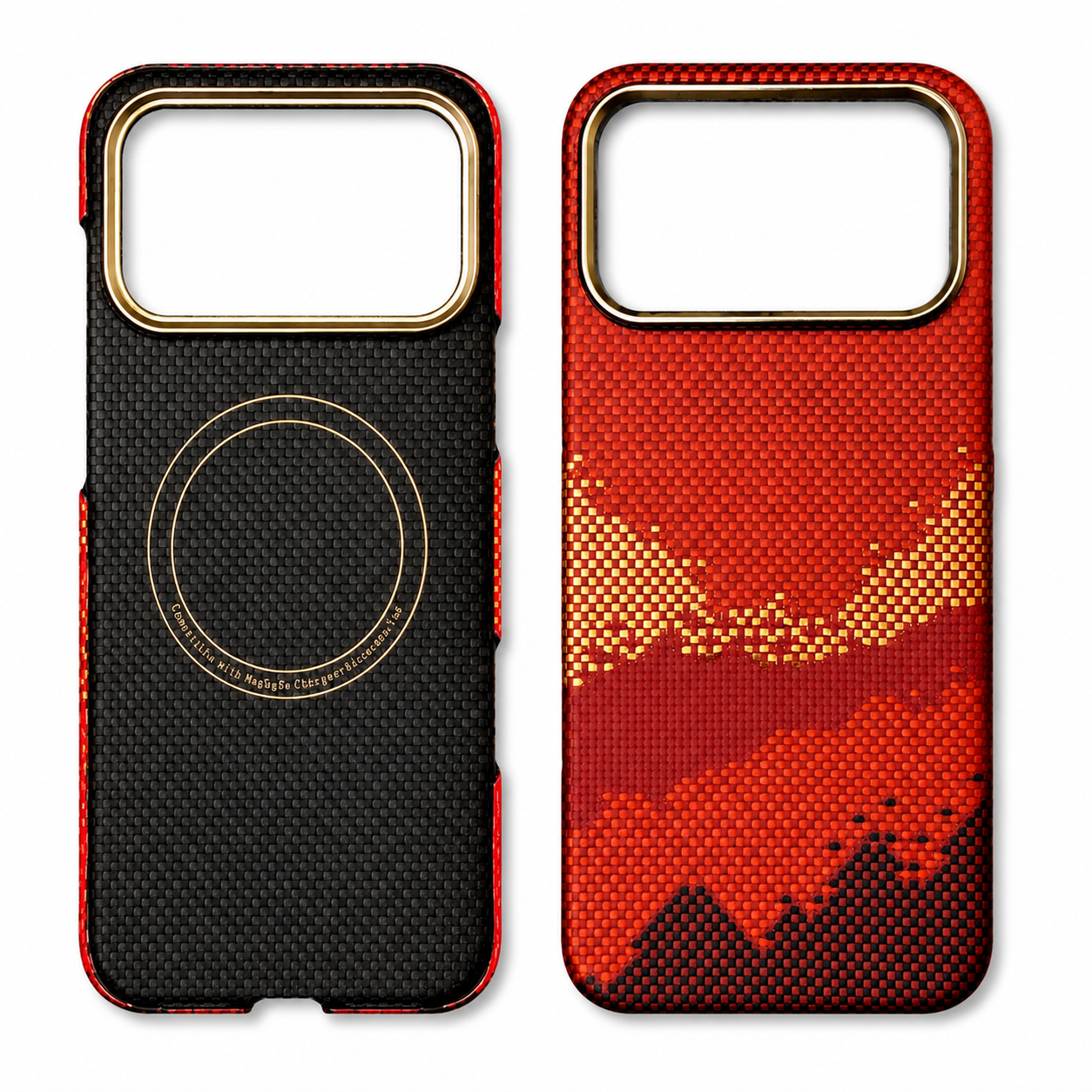 Premium iPhone Case MagSafe Compatible Real Carbon Fiber Aramid Kevlar Protective Cover Ultra Thin Shockproof Matte Anti Fingerprint Full Coverage Design