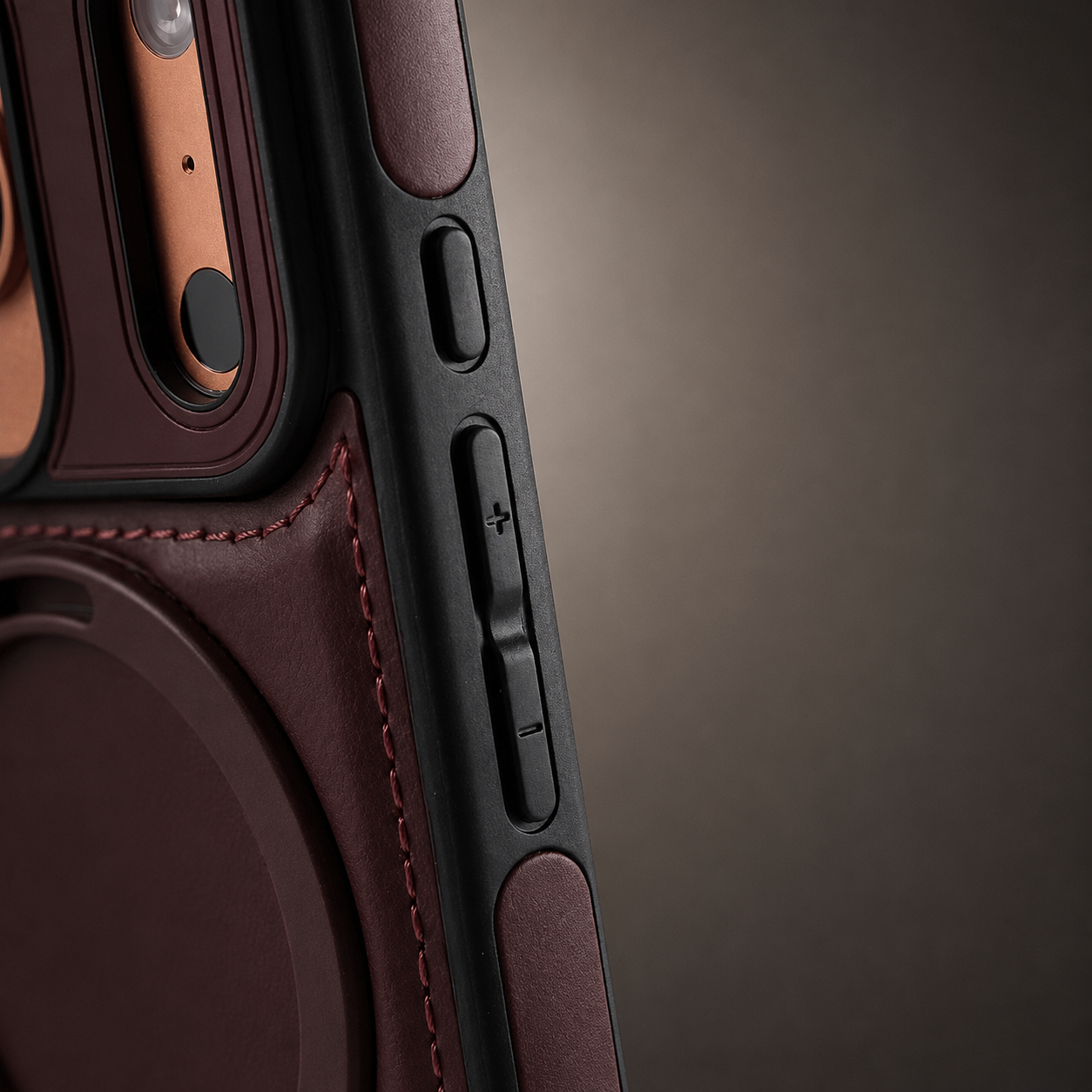 Premium iPhone Case MagSafe Compatible Retro Leather Cover Invisible Bracket Stand Shockproof Anti Scratch Slim Business Design Protective Finish