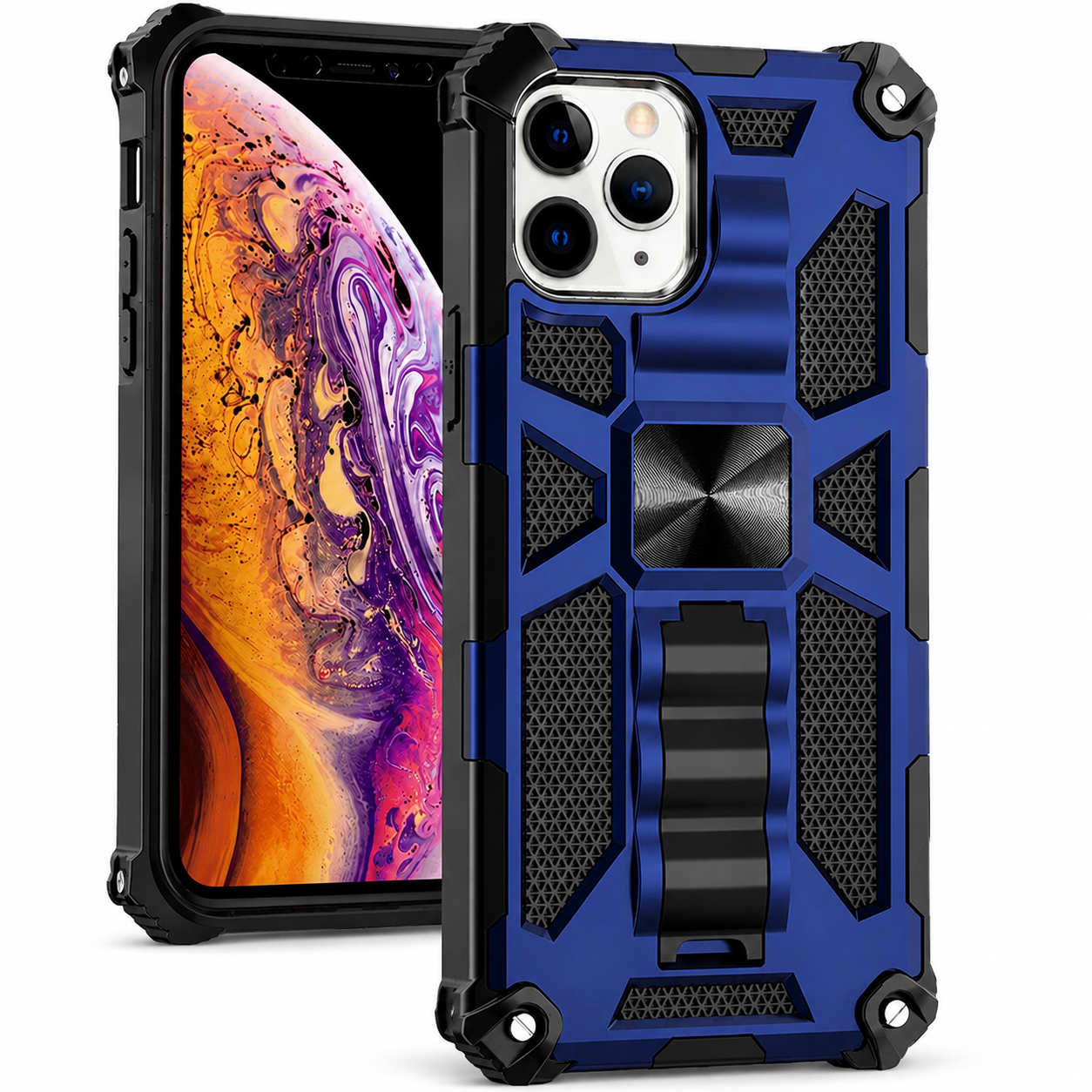 Premium iPhone Case MagSafe Compatible Rugged Armor Camouflage Protective Cover Shockproof Kickstand Heavy Duty Camera Protection Design
