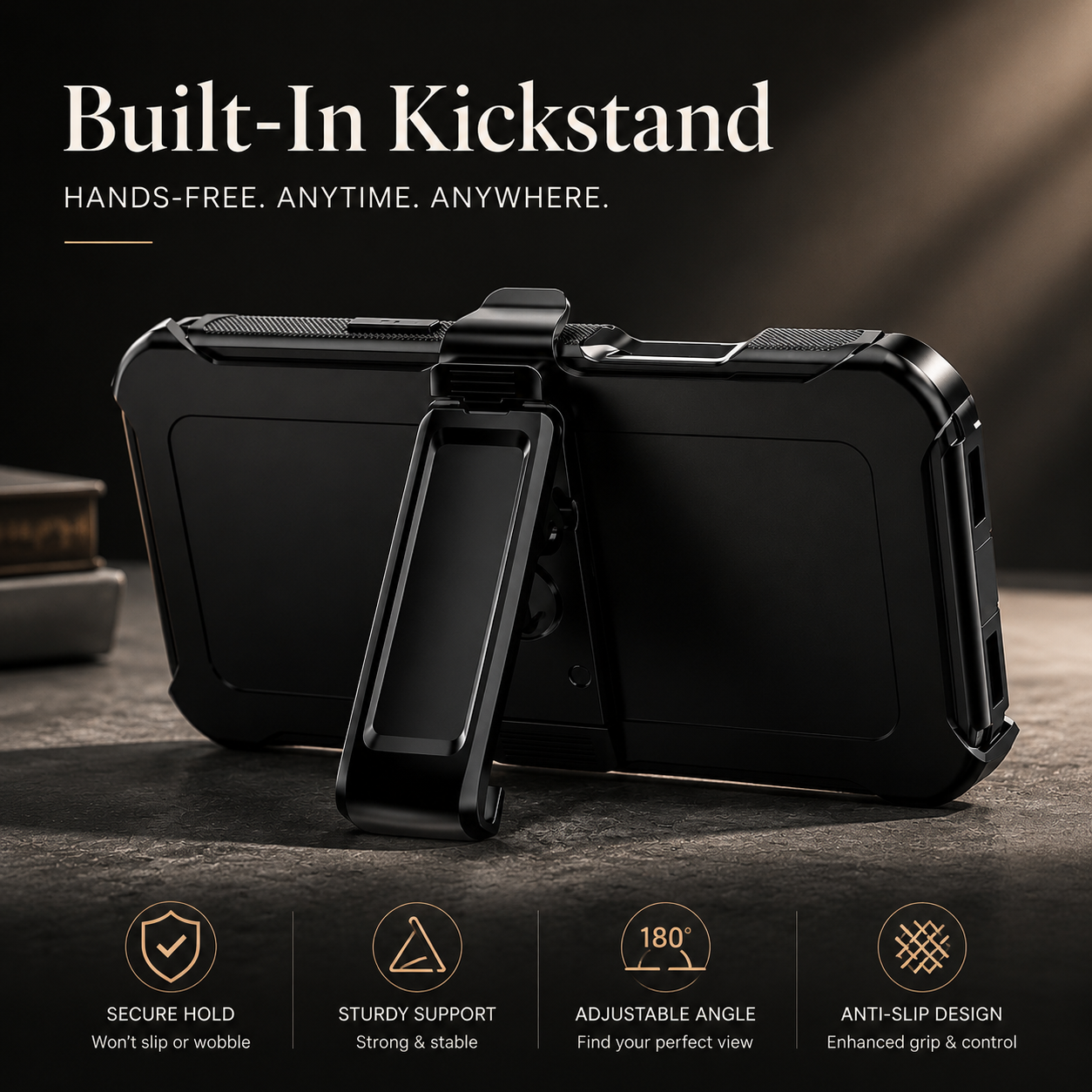 Premium iPhone Case MagSafe Compatible Rugged Holster Protective Cover 3 Layer Shockproof Armor Belt Clip Wireless Charging Anti Scratch Full Coverage