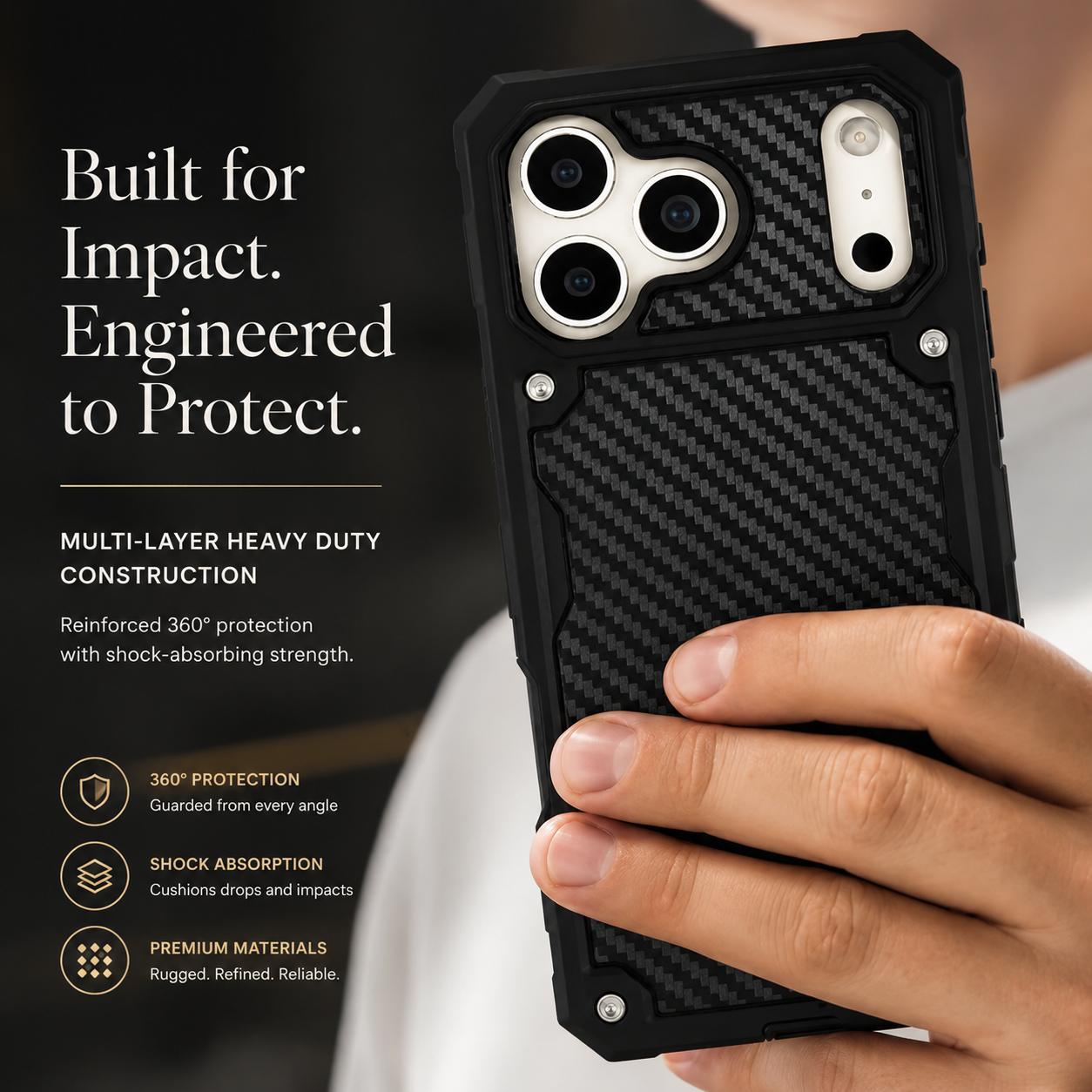 Premium iPhone Case MagSafe Compatible Rugged Protective Cover Heavy Duty Shockproof Military Grade Anti Slip Grip Full Coverage