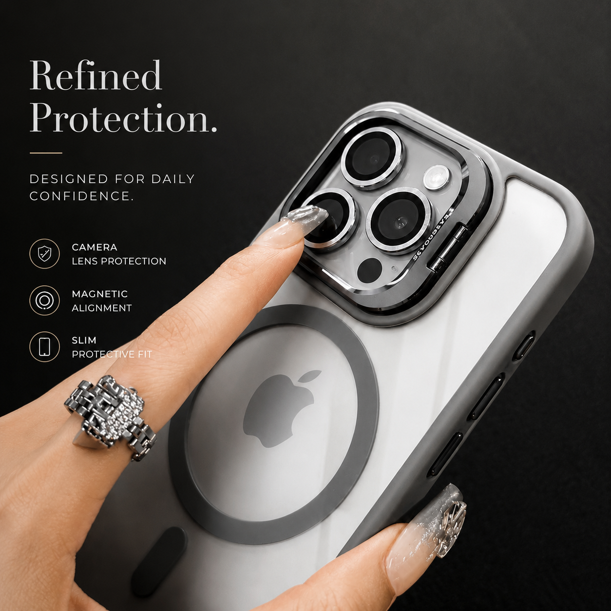 Premium iPhone Case MagSafe Compatible Shockproof Bumper Protective Cover Full Body Camera Lens Guard Slim Anti Scratch Wireless Charging Design