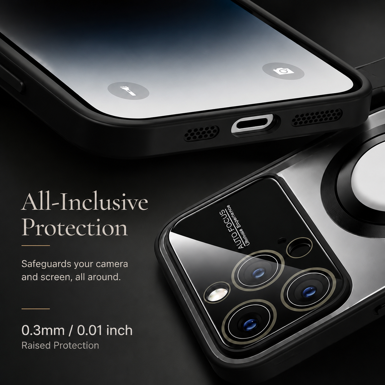 Premium iPhone Case MagSafe Compatible Tempered Glass Protective Cover Shockproof Camera Lens Protection Slim Anti Scratch Full Coverage